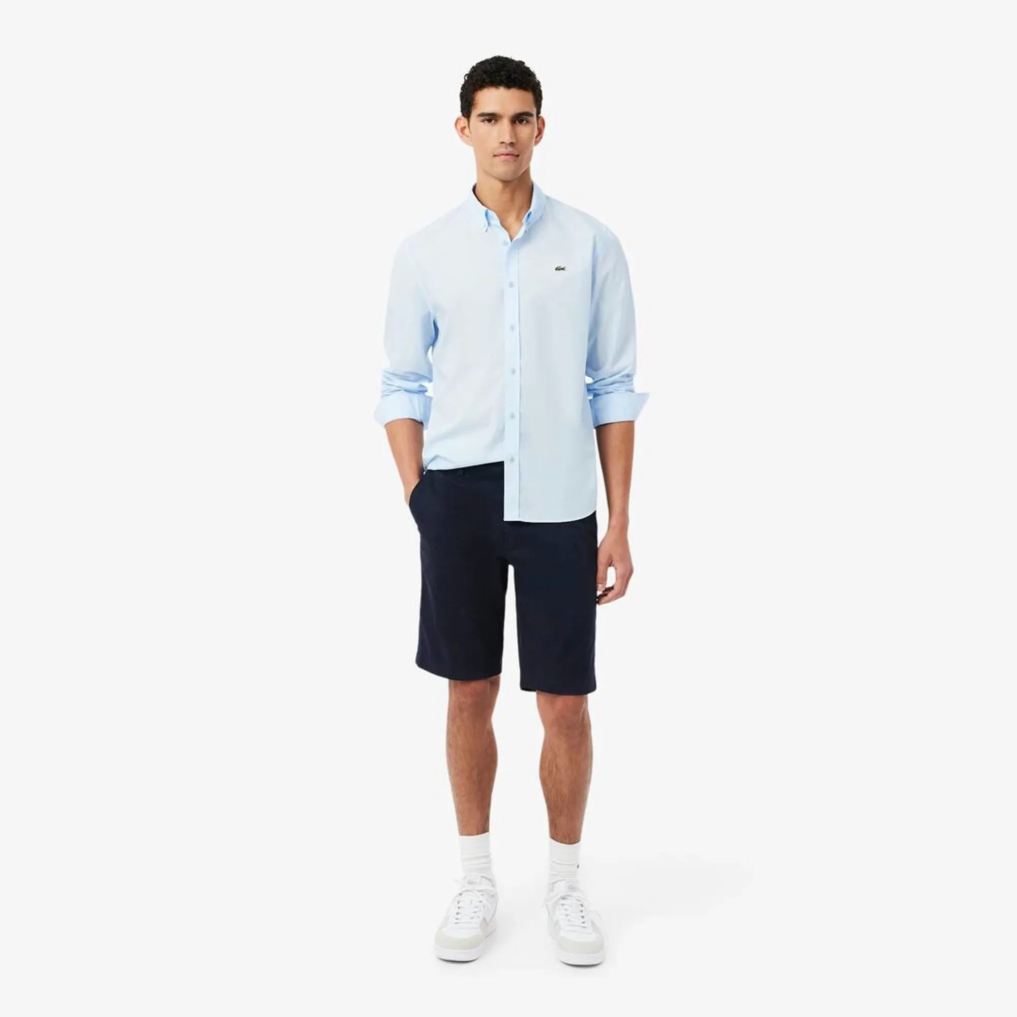 Lacoste Stretch Twill Chino Shorts - Navy Blue