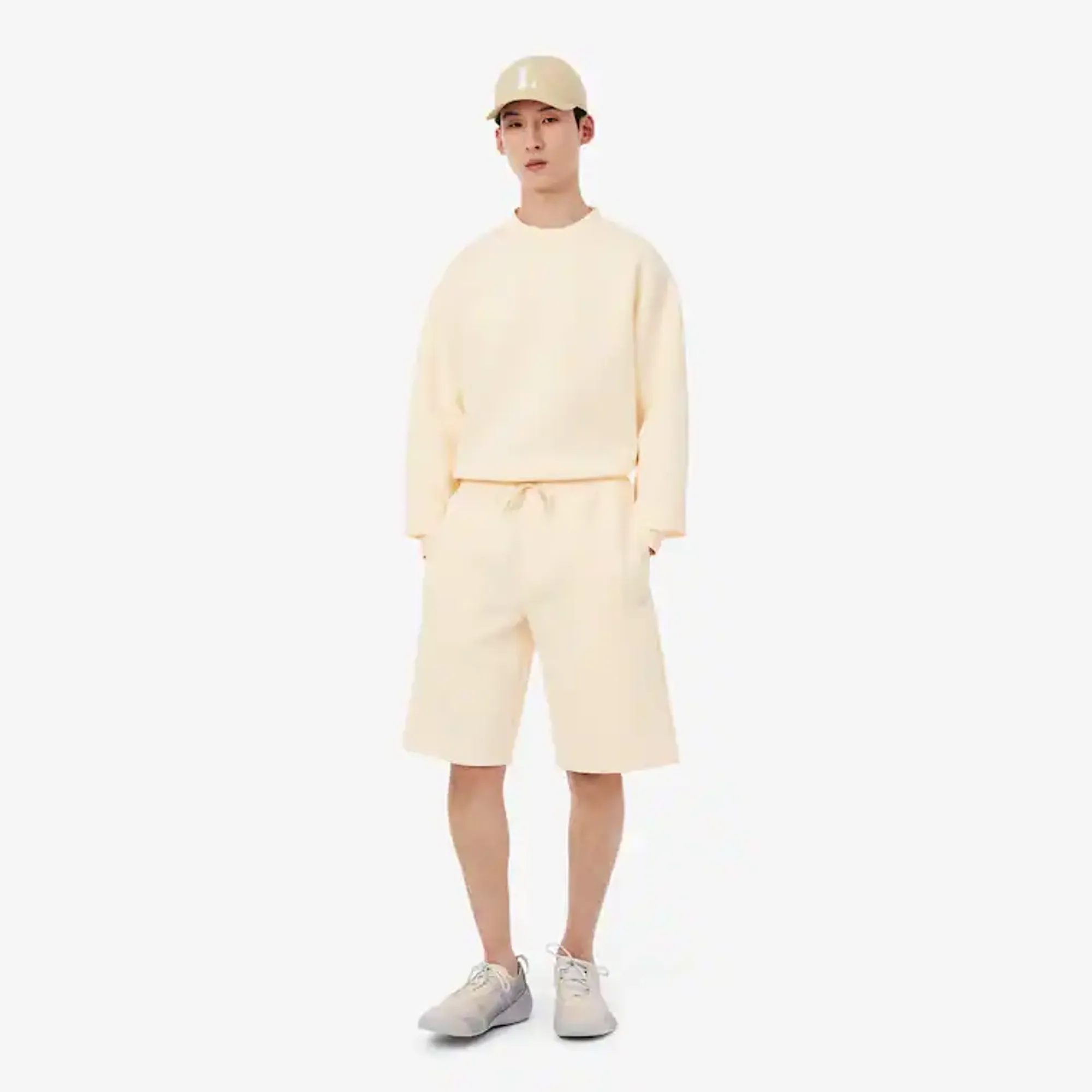 Lacoste Relaxed Fit Interlock Shorts - Beige