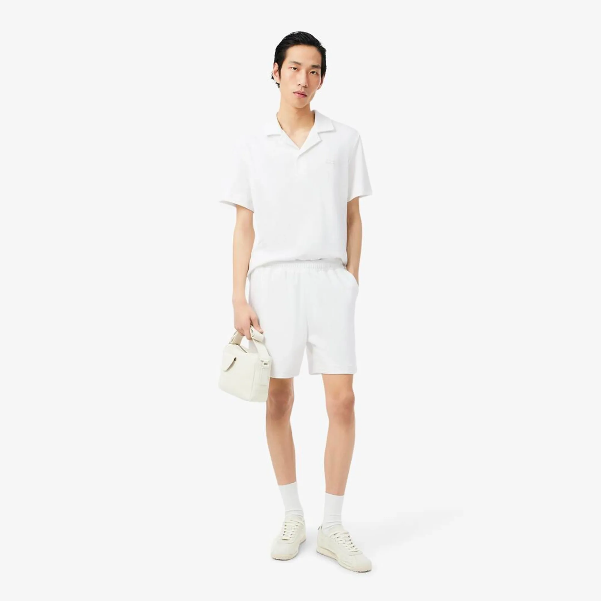 Lacoste Textured Jersey Shorts - White