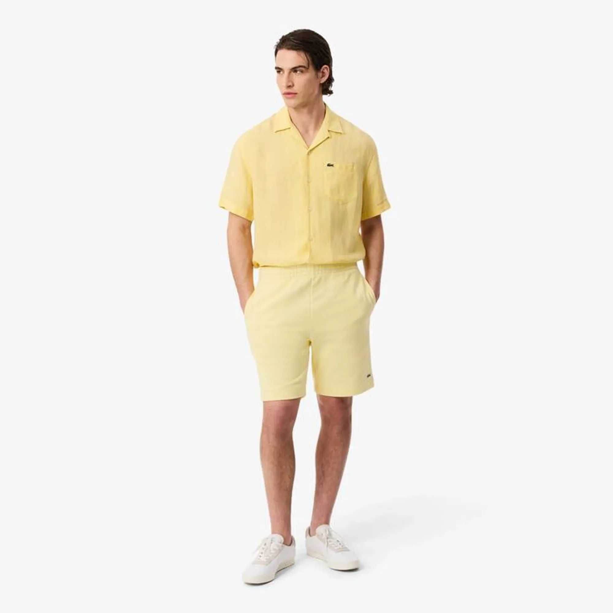 Lacoste Regular Fit Fleece Shorts - Pastel Yellow