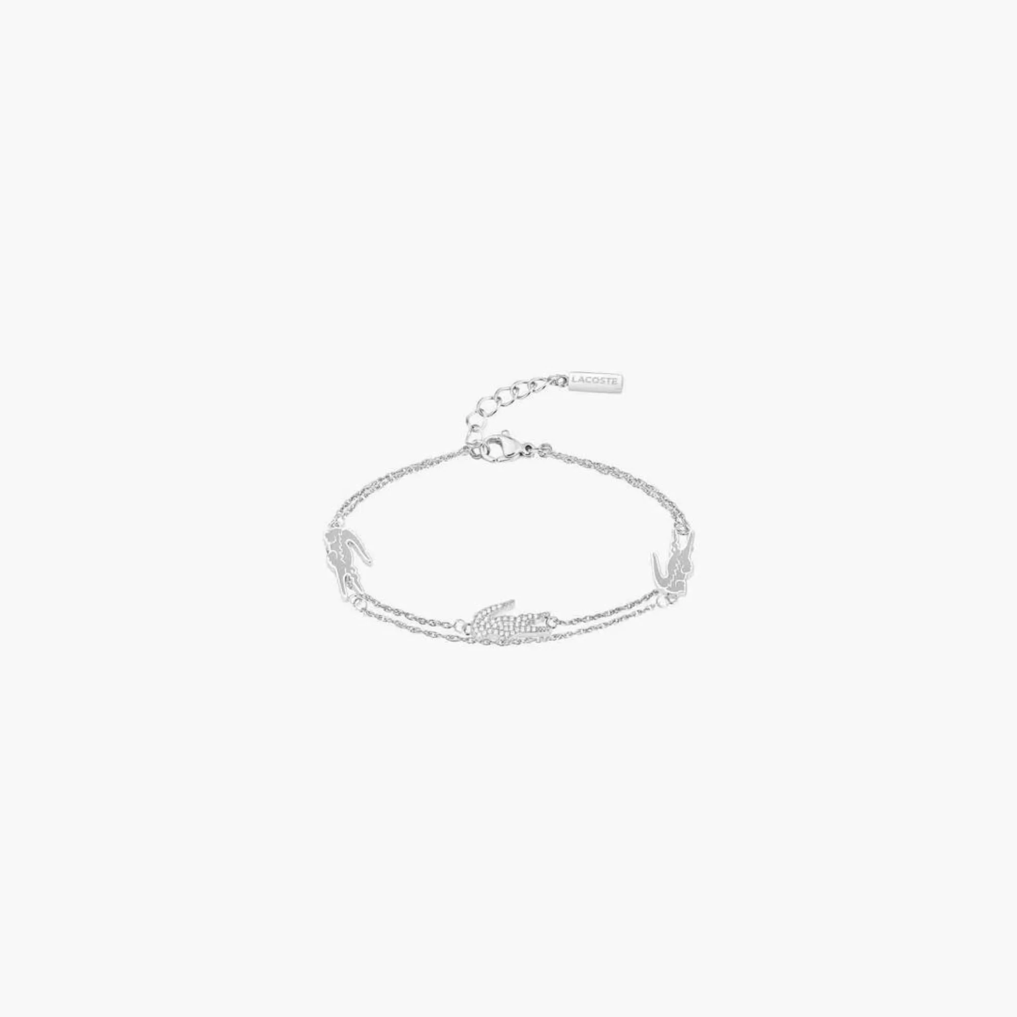Lacoste Crocodile Bracelet - Silver
