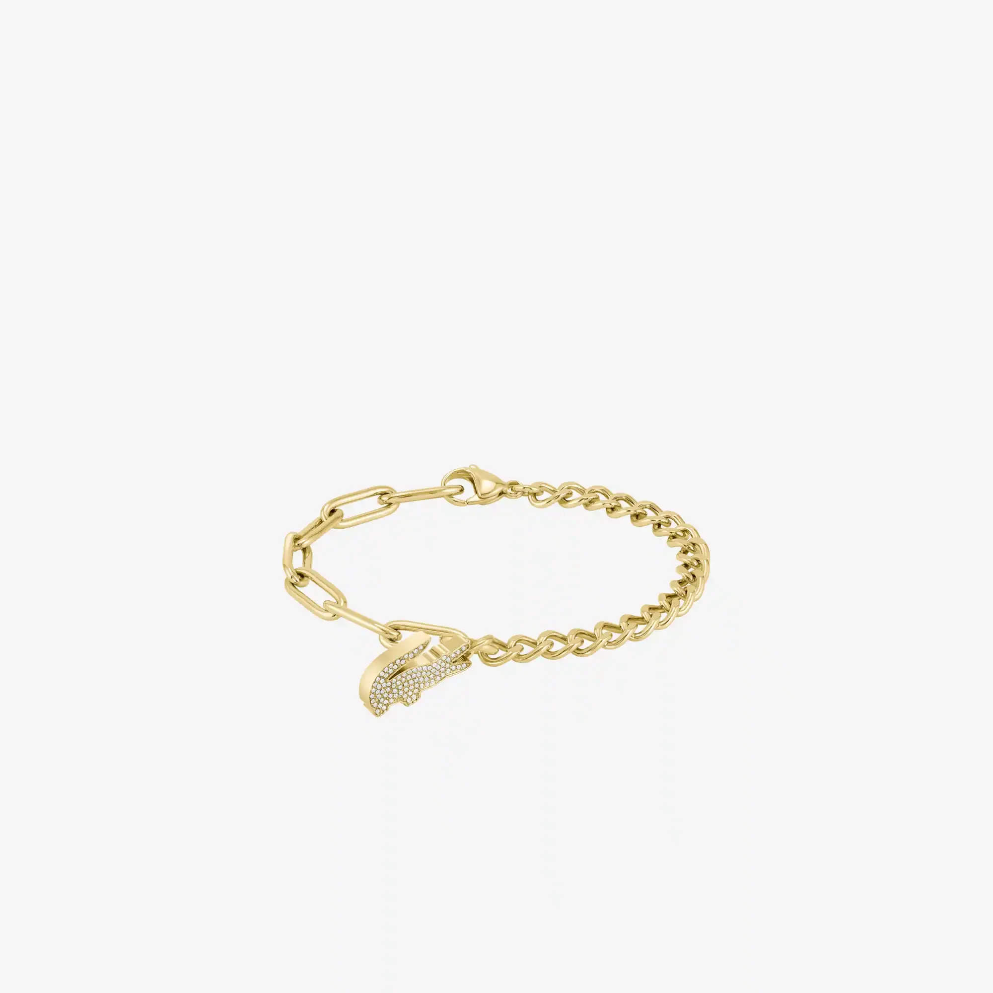 Lacoste Crocodile Bracelet - Gold / Crystals