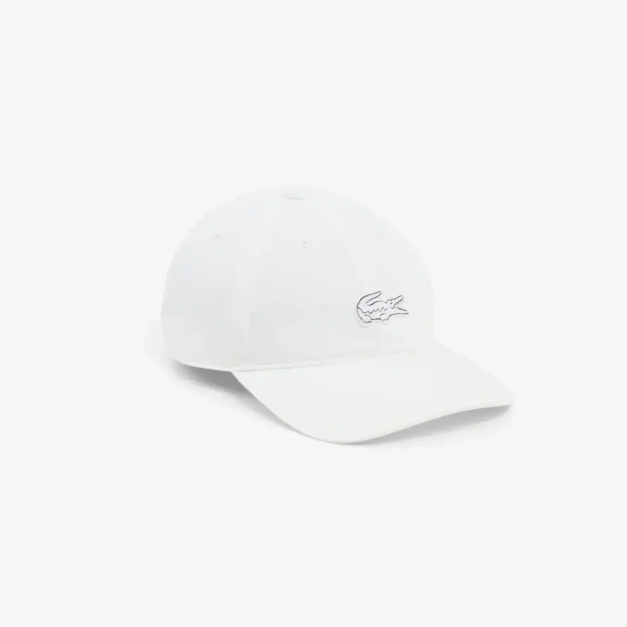 Lacoste Cotton Twill Badge Cap - White