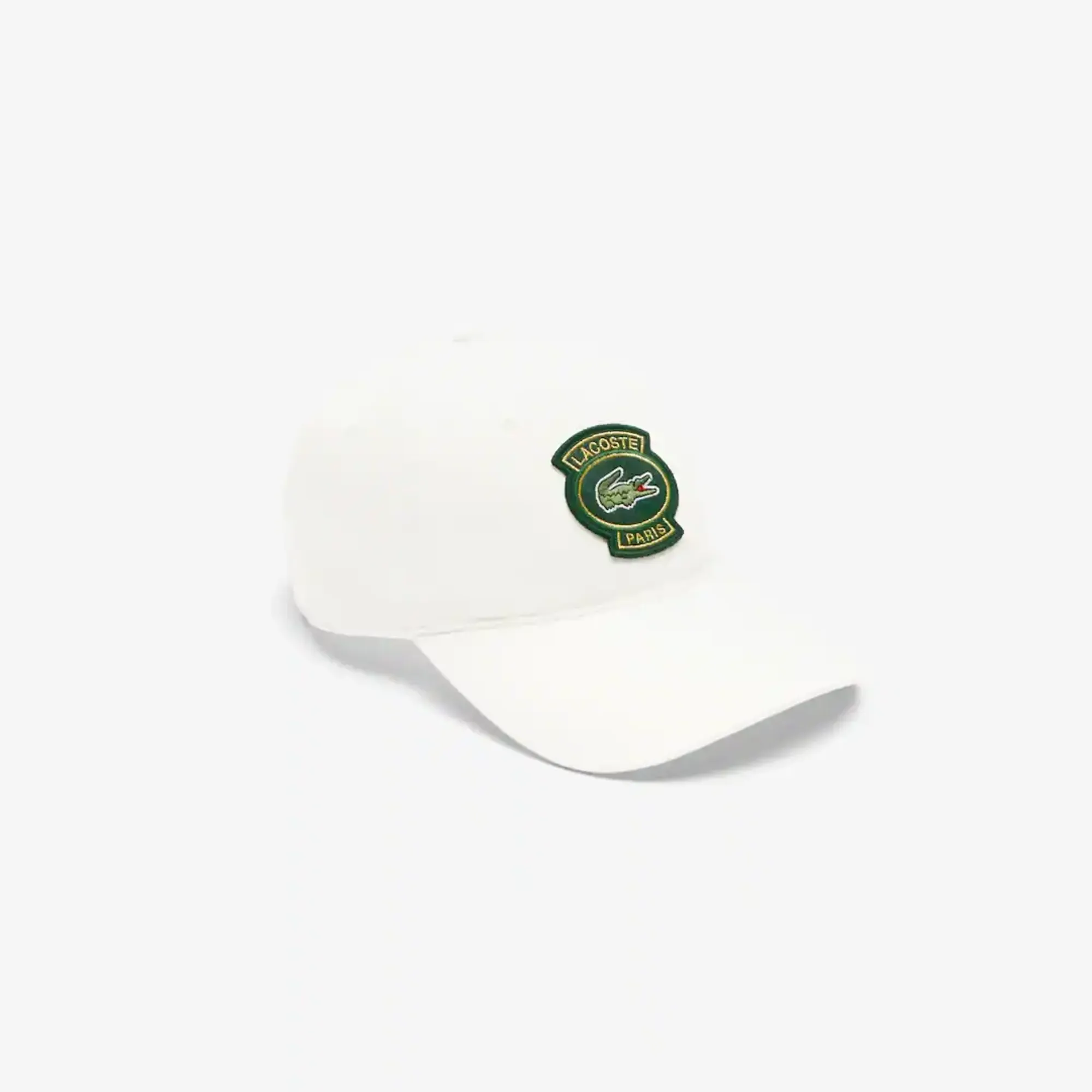 Lacoste Cotton Badge Cap - White