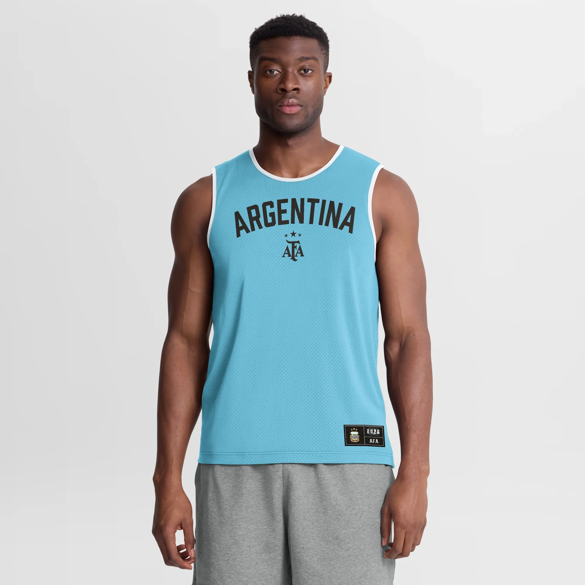 Argentina Mesh Vest - Spring Blue - Mens