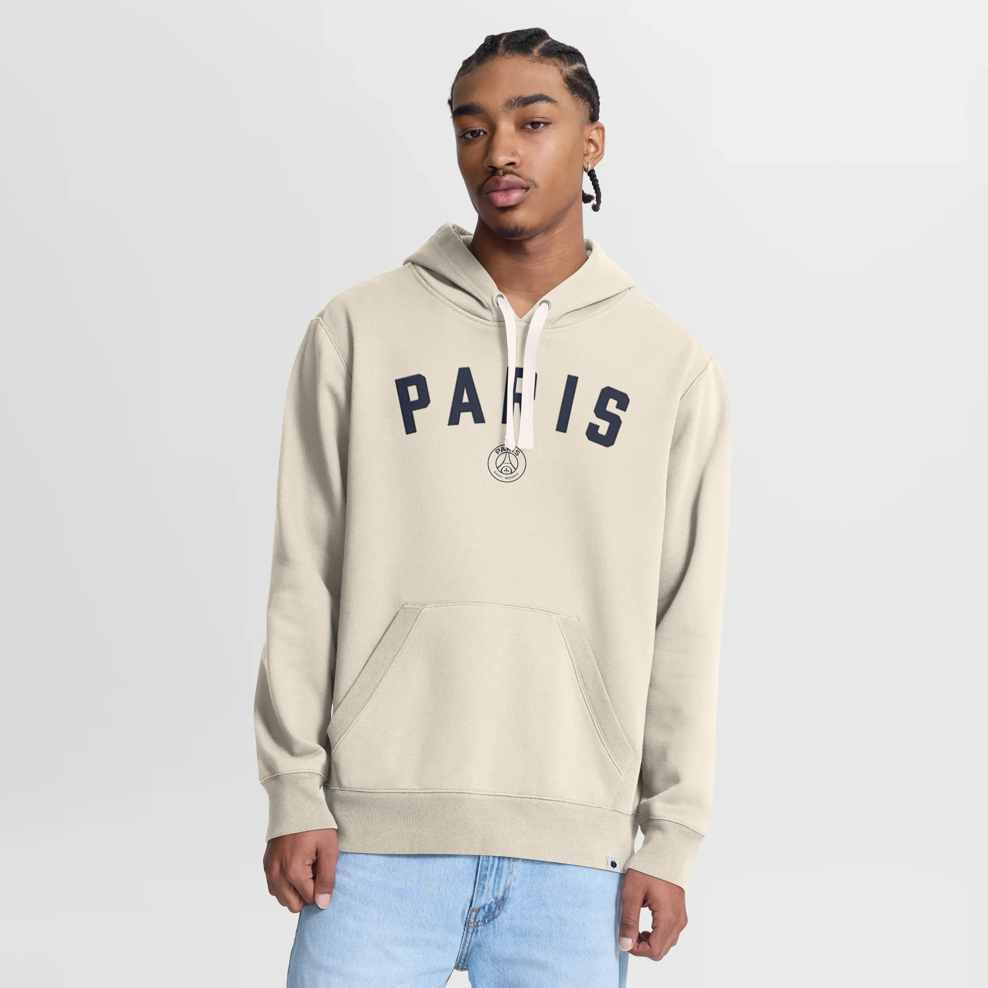 Paris Saint-Germain Oversized Hoodie - Turtledove - Mens
