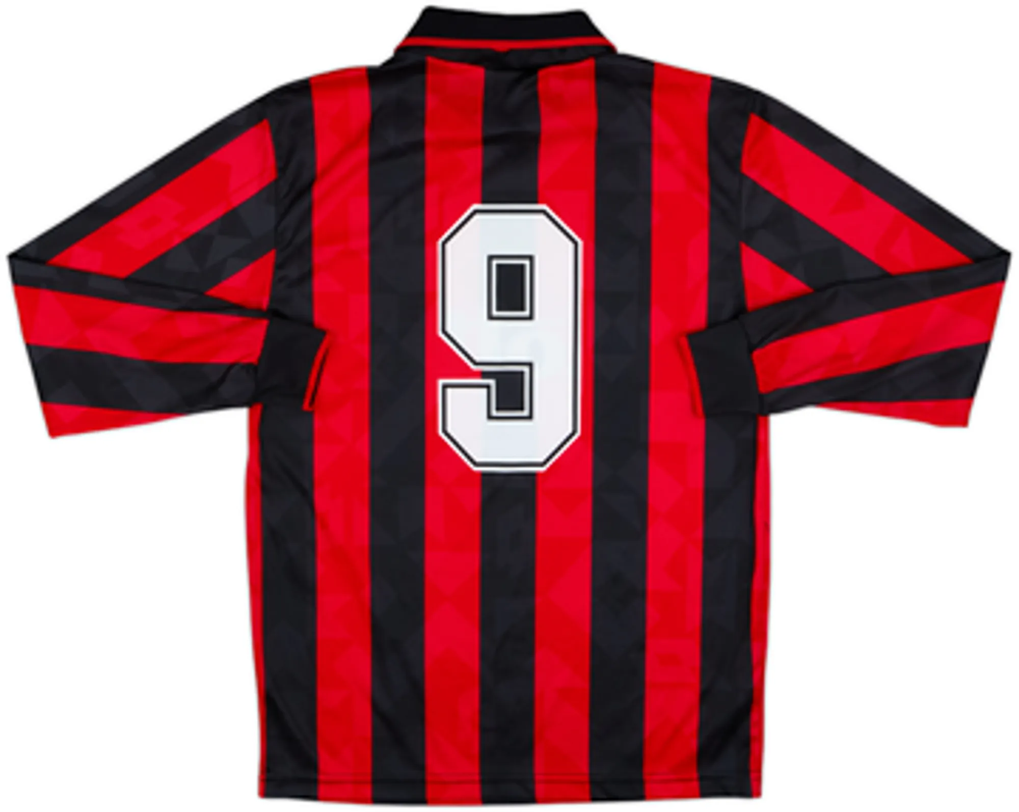 1990-91 AC Milan Home L/S Shirt #9 - 9/10 - (S)