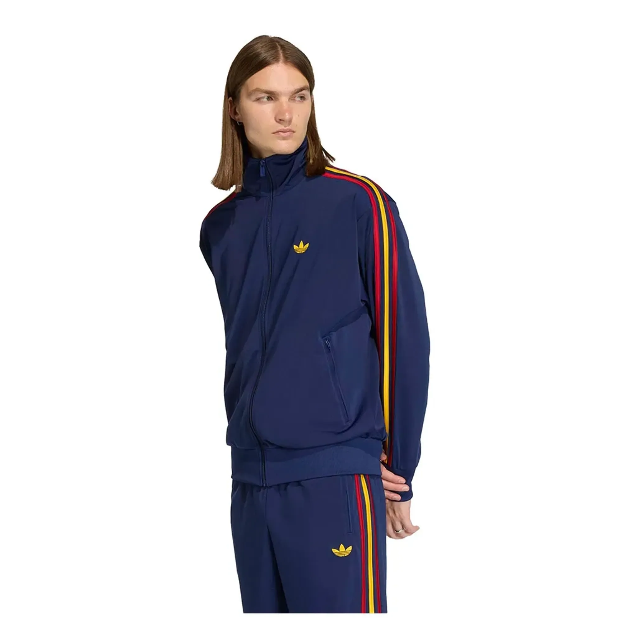 adidas Originals Firebird Track Top Dark Blue Crew Yellow Team Power Red