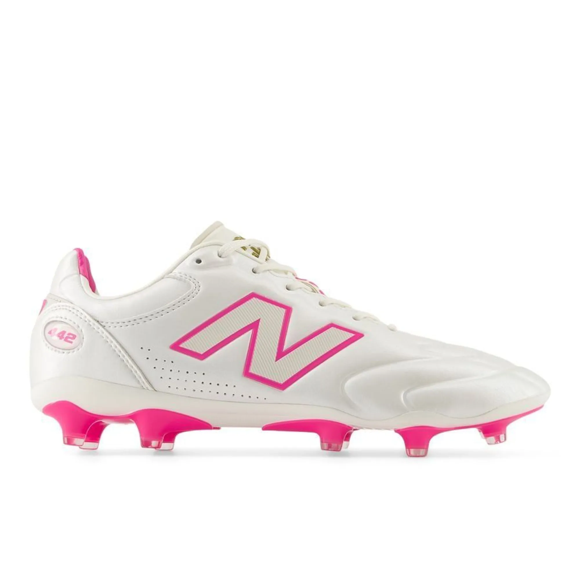 New Balance Unisex 442 Elite FG V3 in White/Pink Synthetic