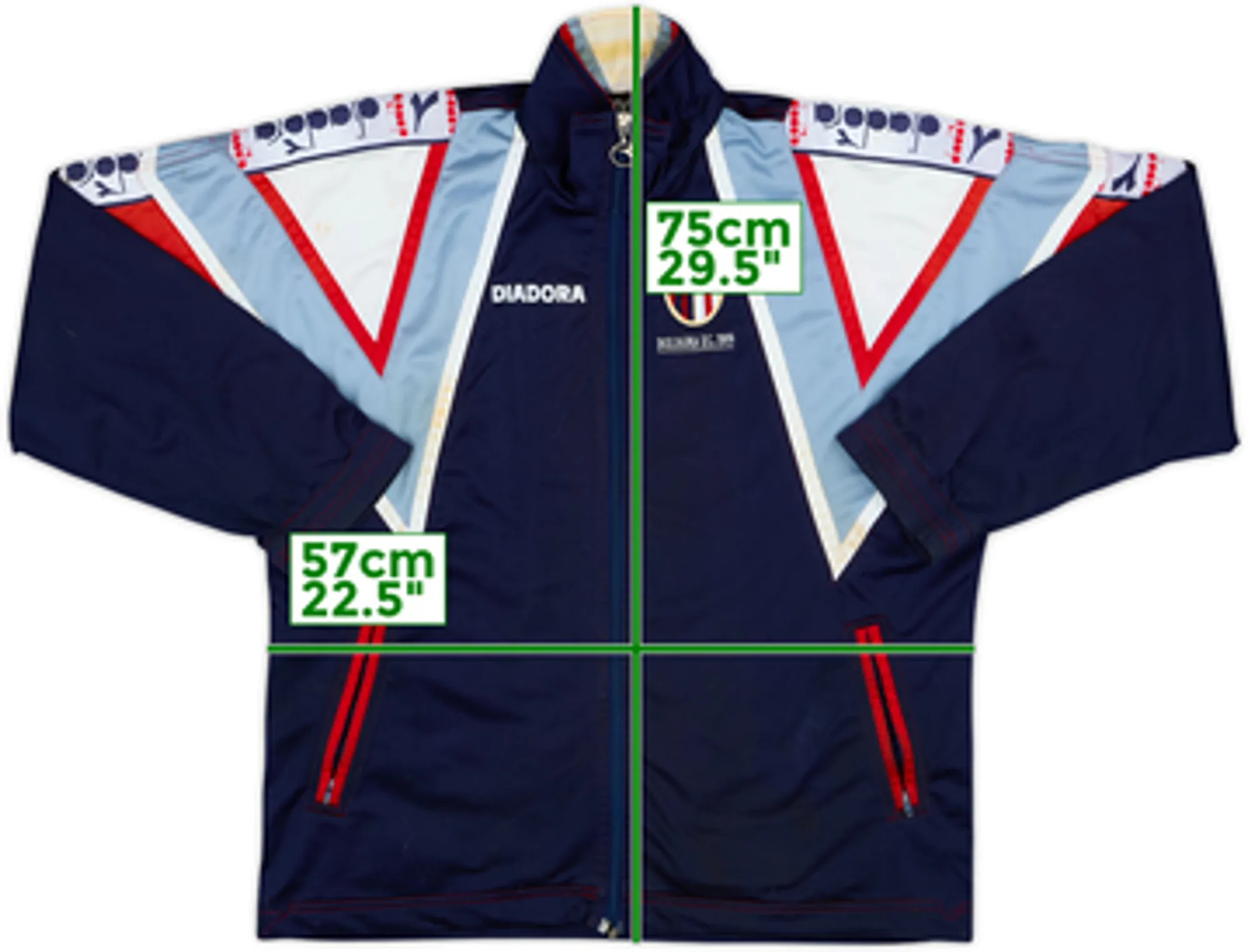 1996-97 Bologna Diadora Track Jacket - 5/10 - (S)