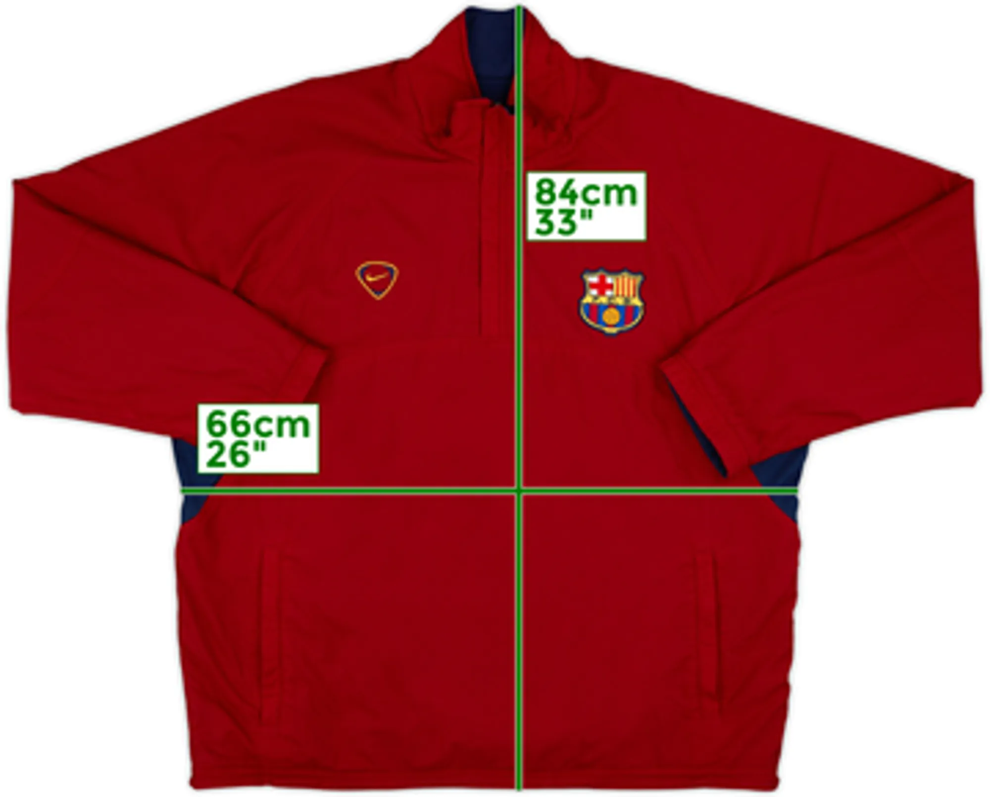 2000-01 Barcelona Nike 1/4 Zip Training Top - 6/10 - (L)