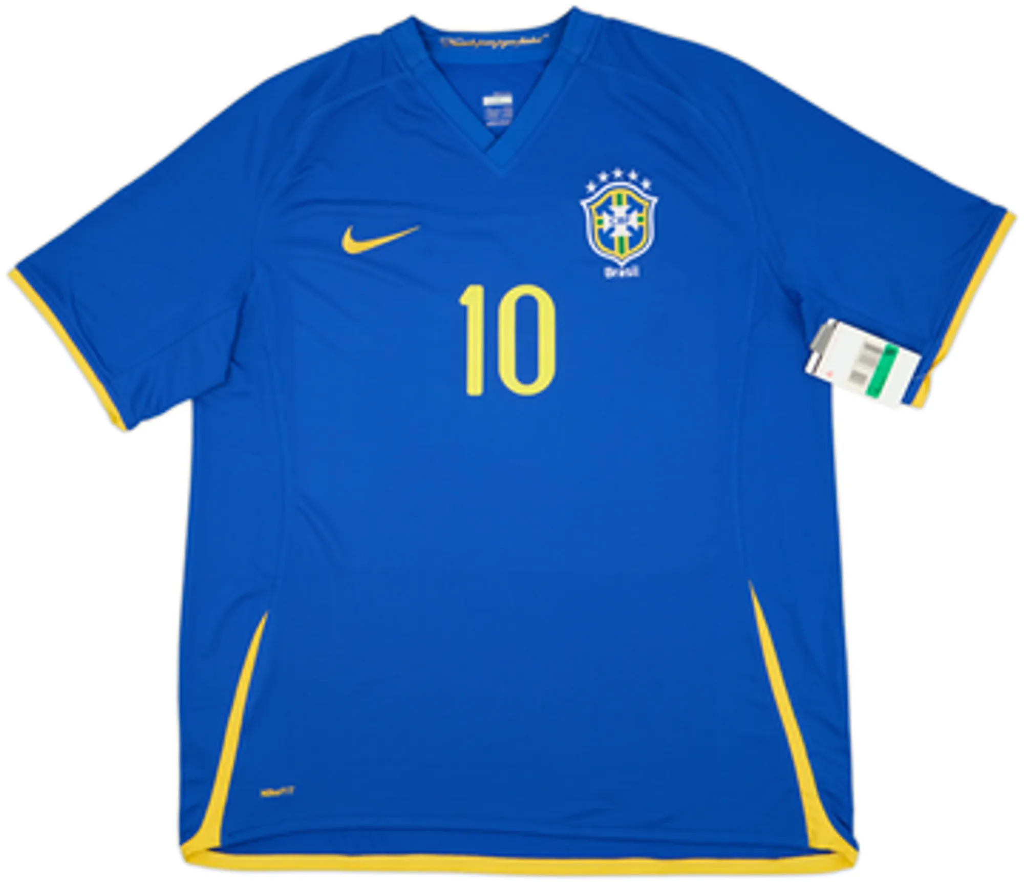 2008-10 Brazil Away Shirt Ronaldinho #10 (XL)