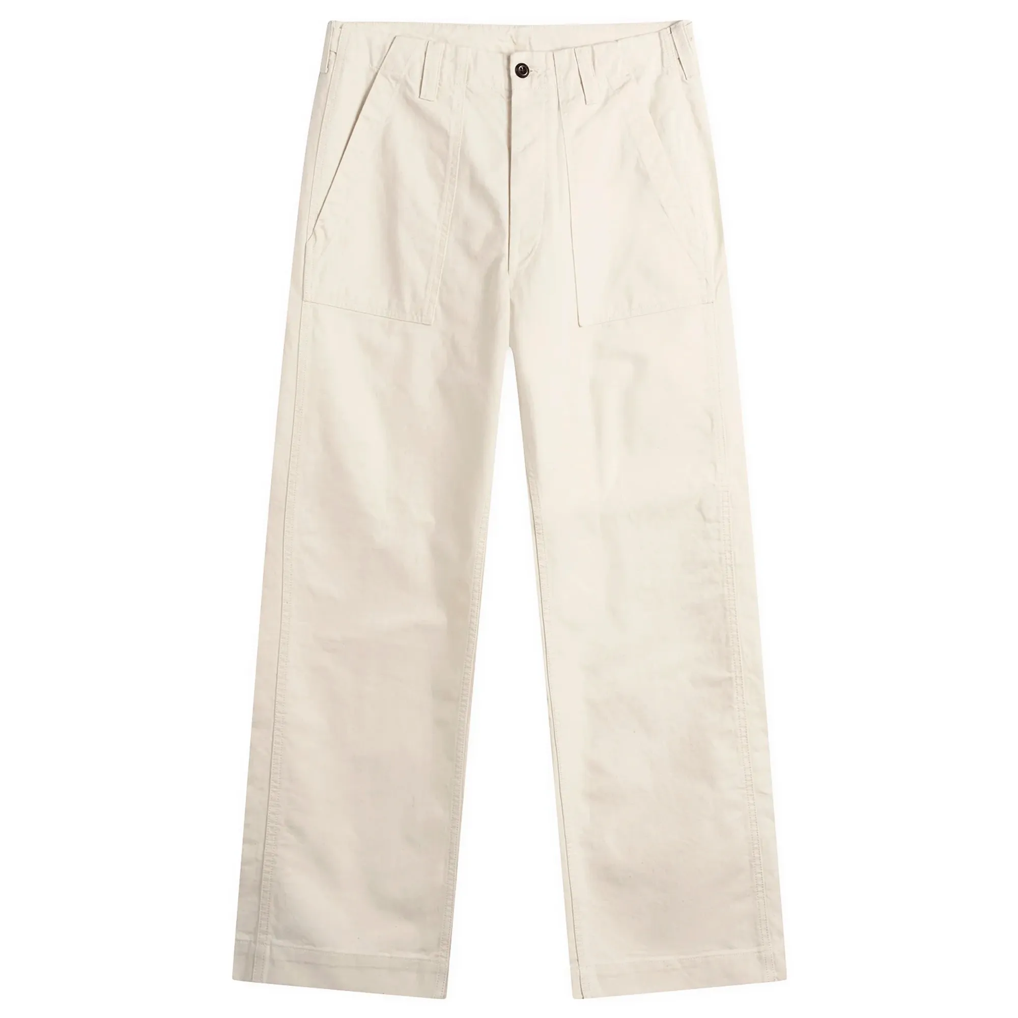 Drake's Men's Twill Fatigue Trousers Ecru