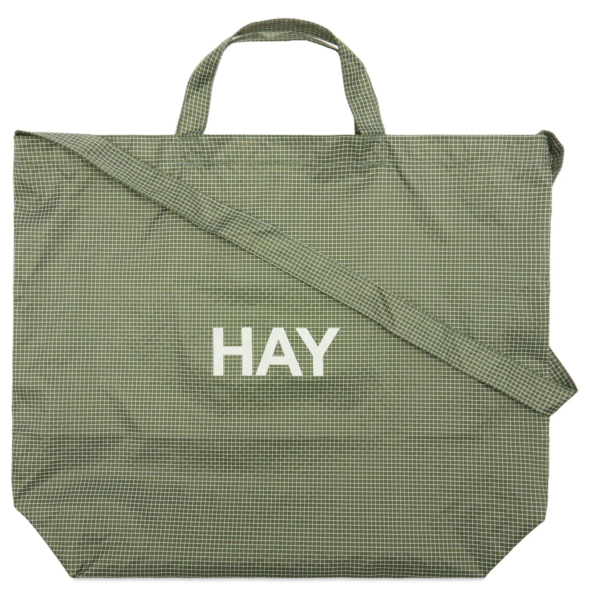 HAY Grid Crossover Bag - Medium Dark Green