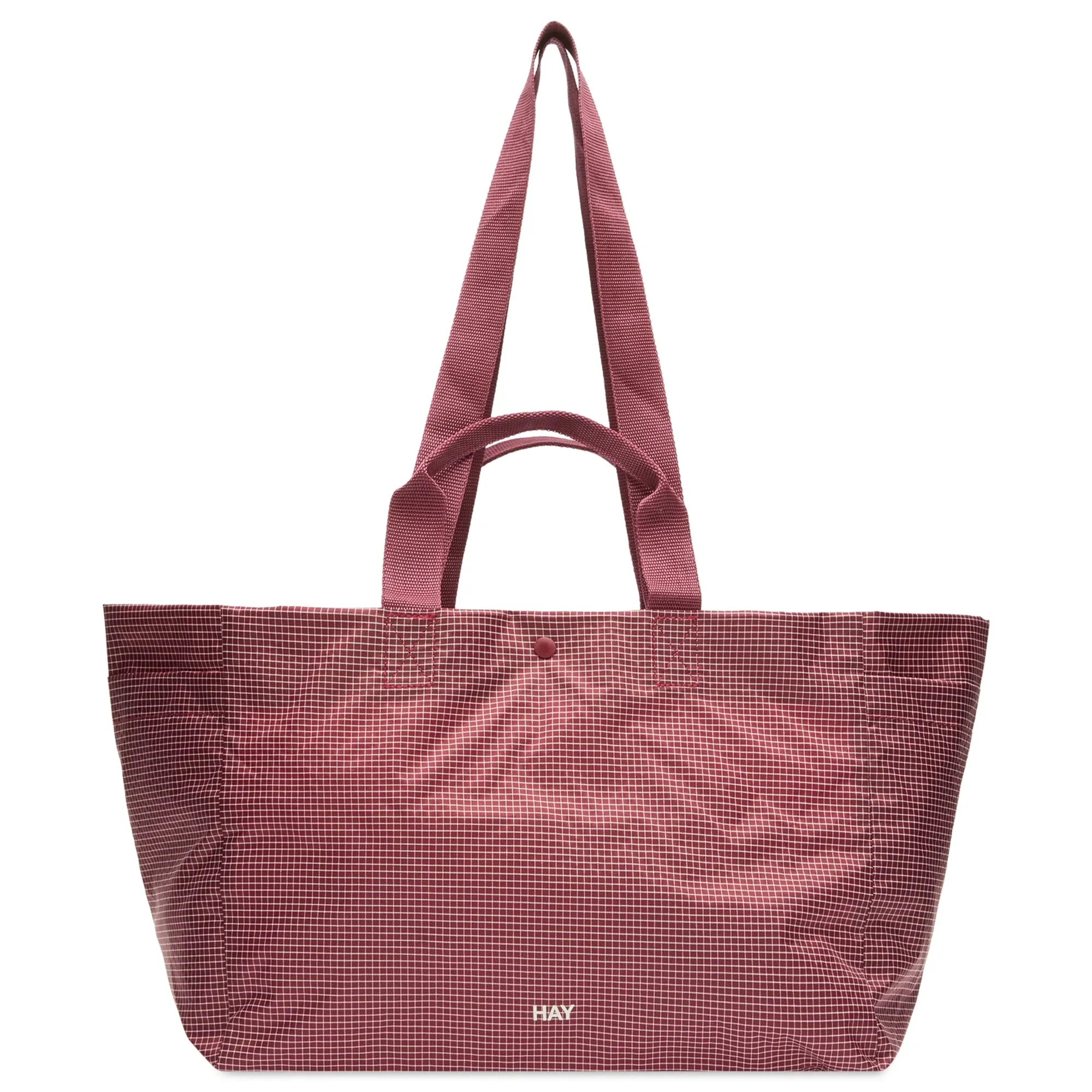 HAY Grid Weekend Bag - Small Burgundy