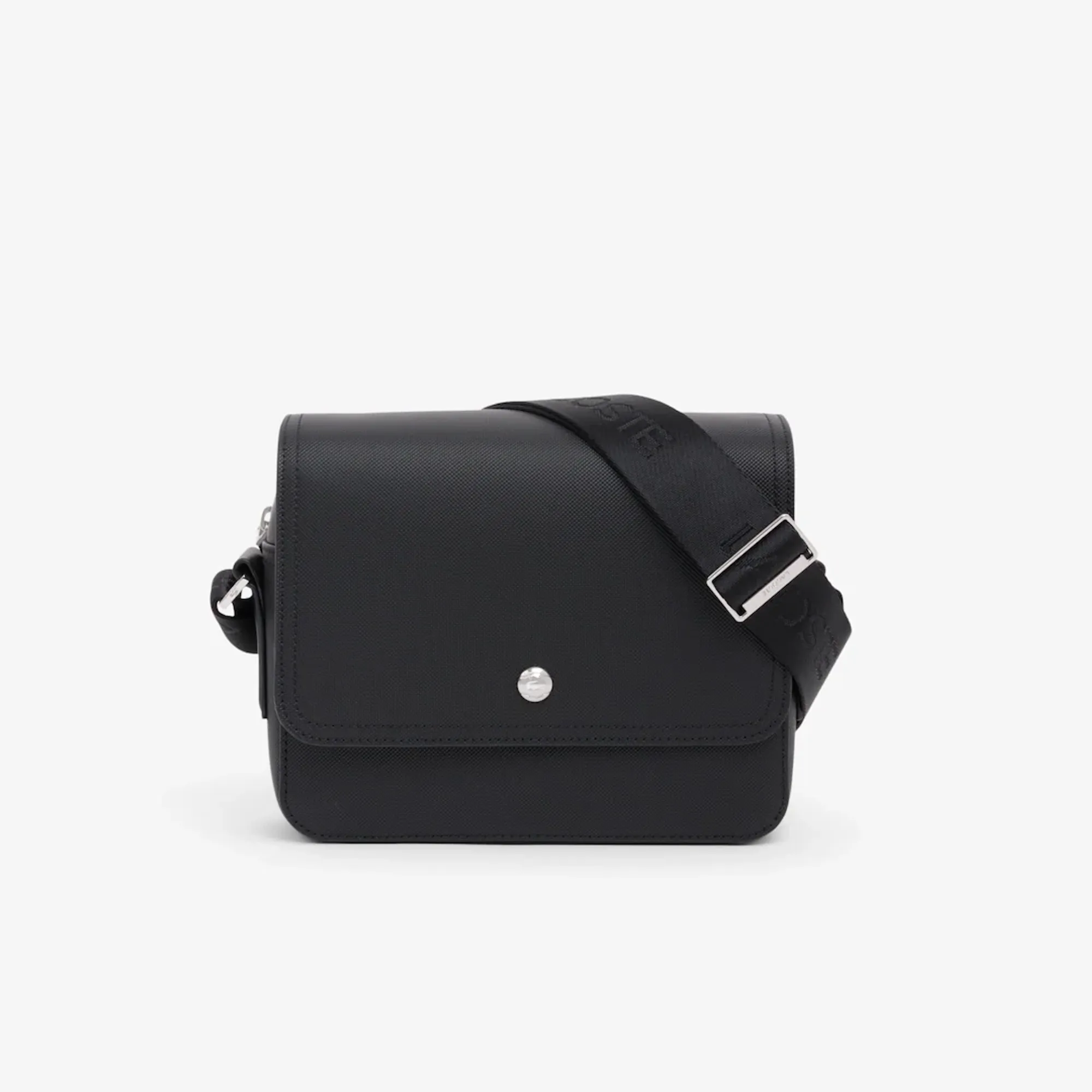 Lacoste Small Langon Petit Piqué Messenger Bag - Black