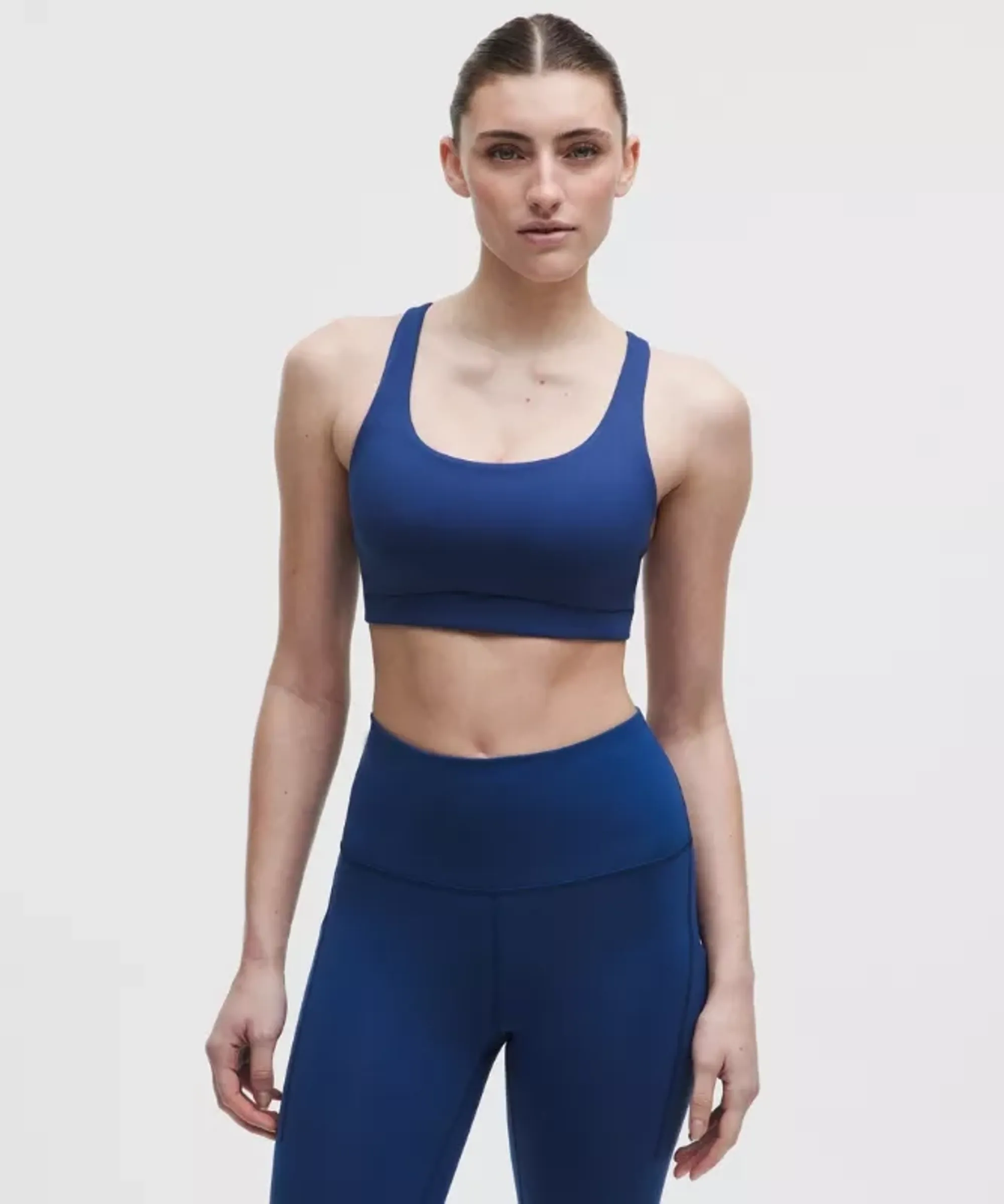 lululemon – Women's Energy Sports Bra Medium Support, B-D Cups Evolve – Color Blue – Size Large