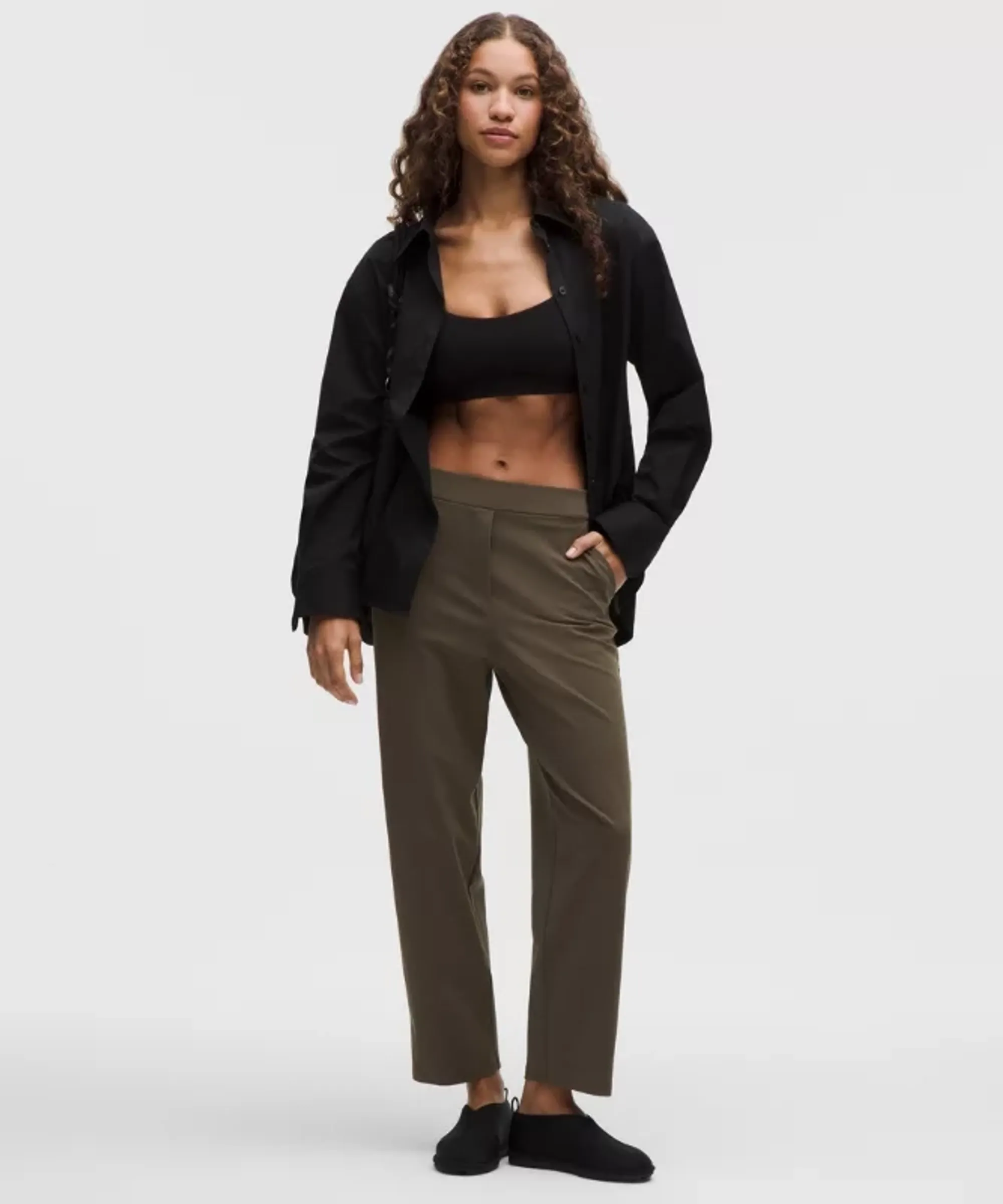 lululemon – Women's Daydrift High-Rise Tapered Trousers Regular – Color Brown/Green – Size Large