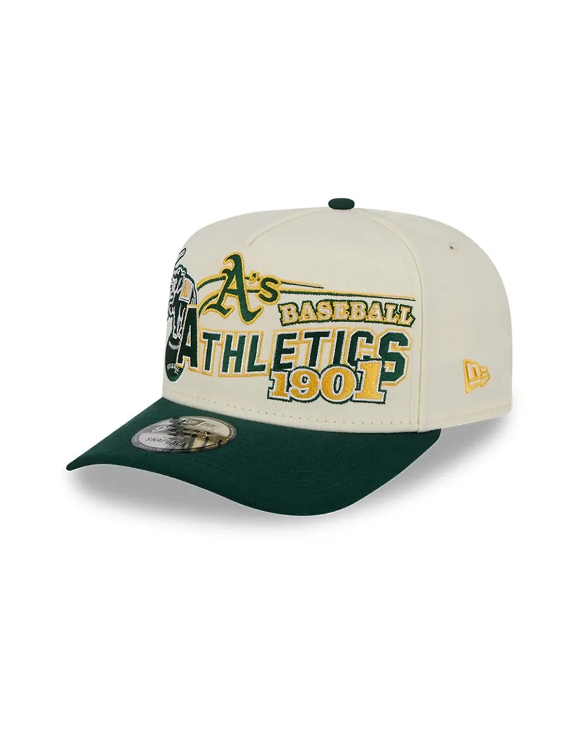 Athletics MLB Classic White 9FIFTY A-Frame Snapback Adjustable Cap New Era Cap adult unisex