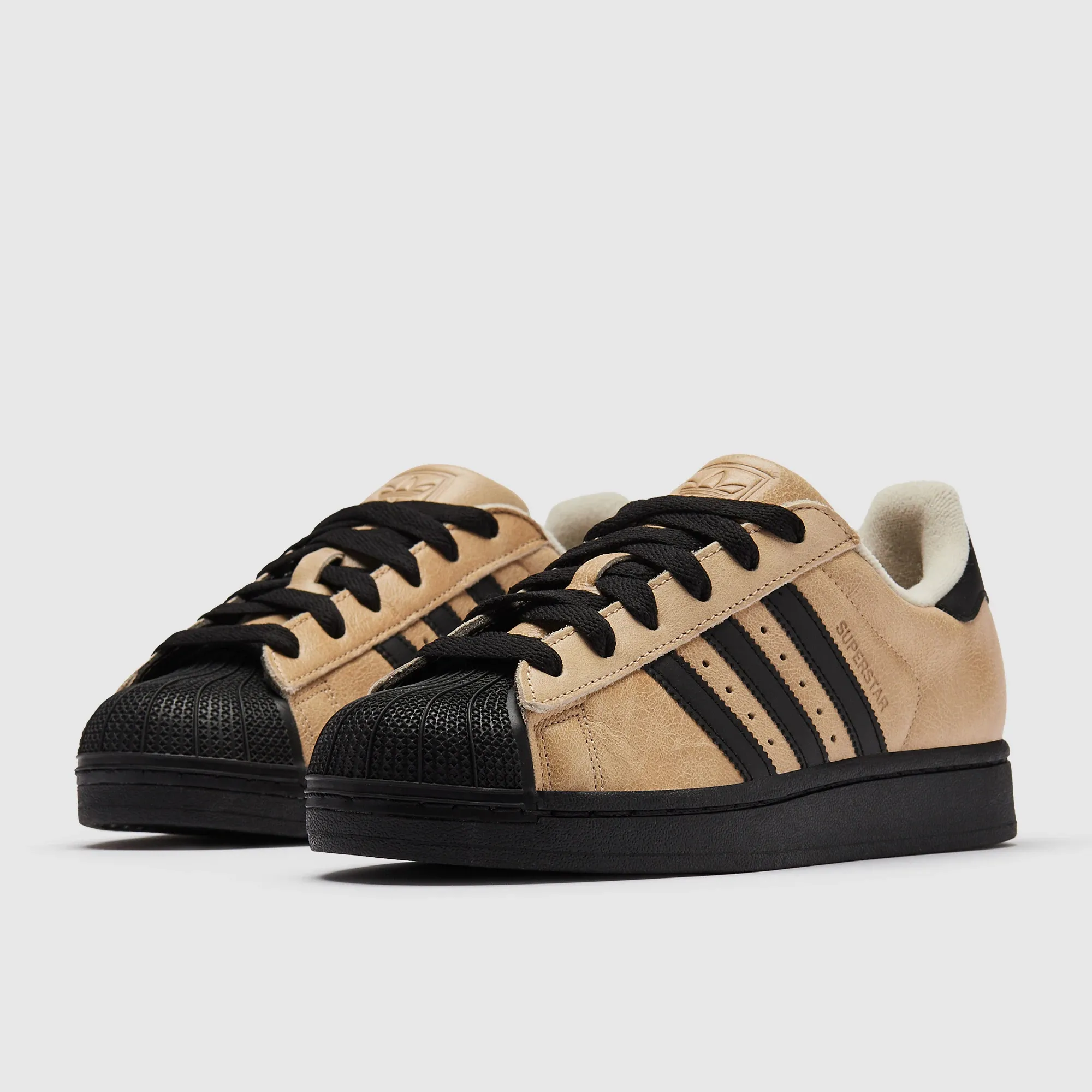 adidas Originals Womens Superstar II Cream Linen Core Black Gold Metallic