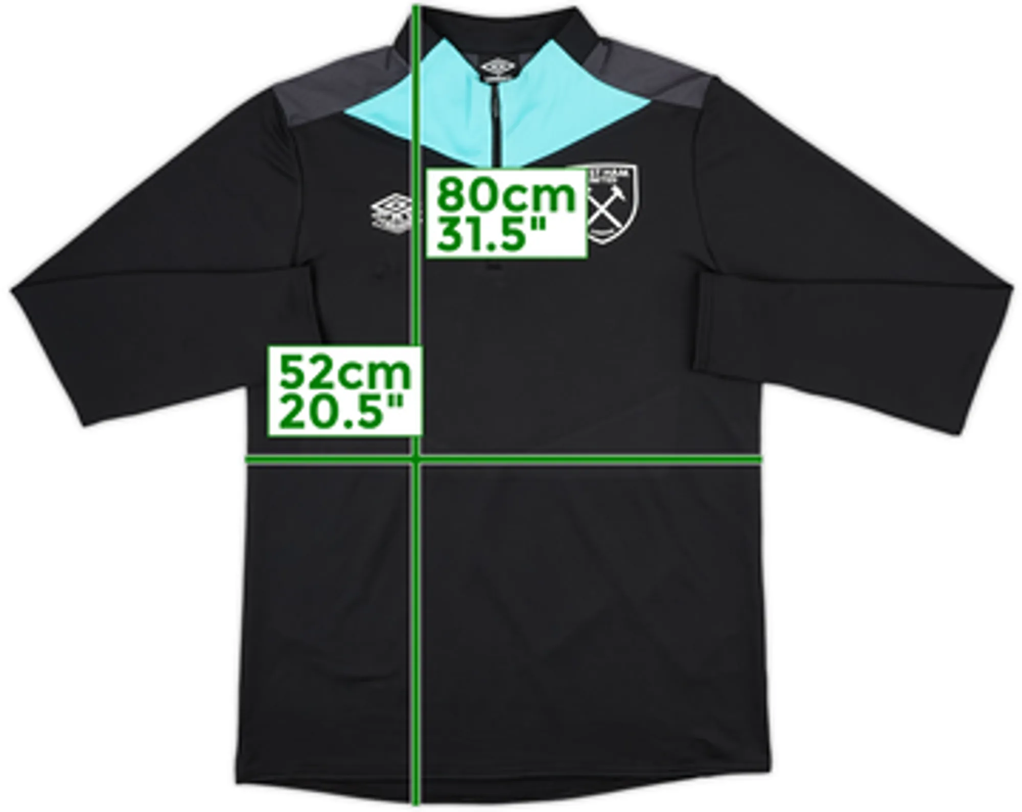 2018-19 West Ham Umbro 1/4 Zip Training Top - 5/10 - (L)
