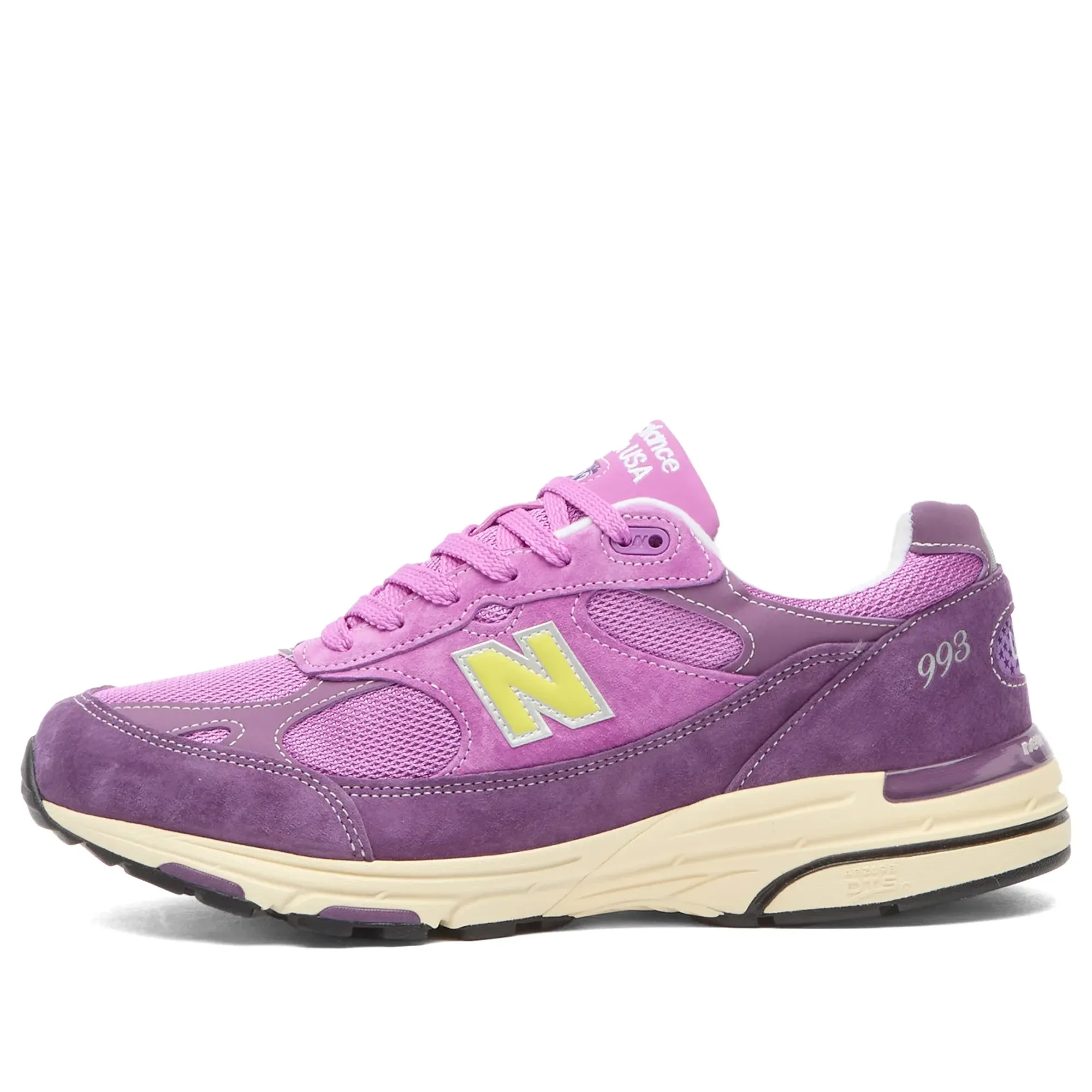New Balance Unisex Made in USA 993 in Purple/White Suede/Mesh