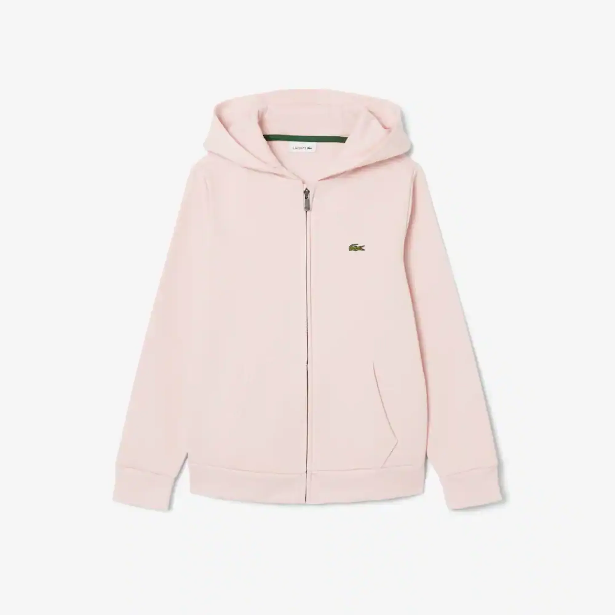 Lacoste Unisex Fleece Zip-Up Hoodie - Light Pink