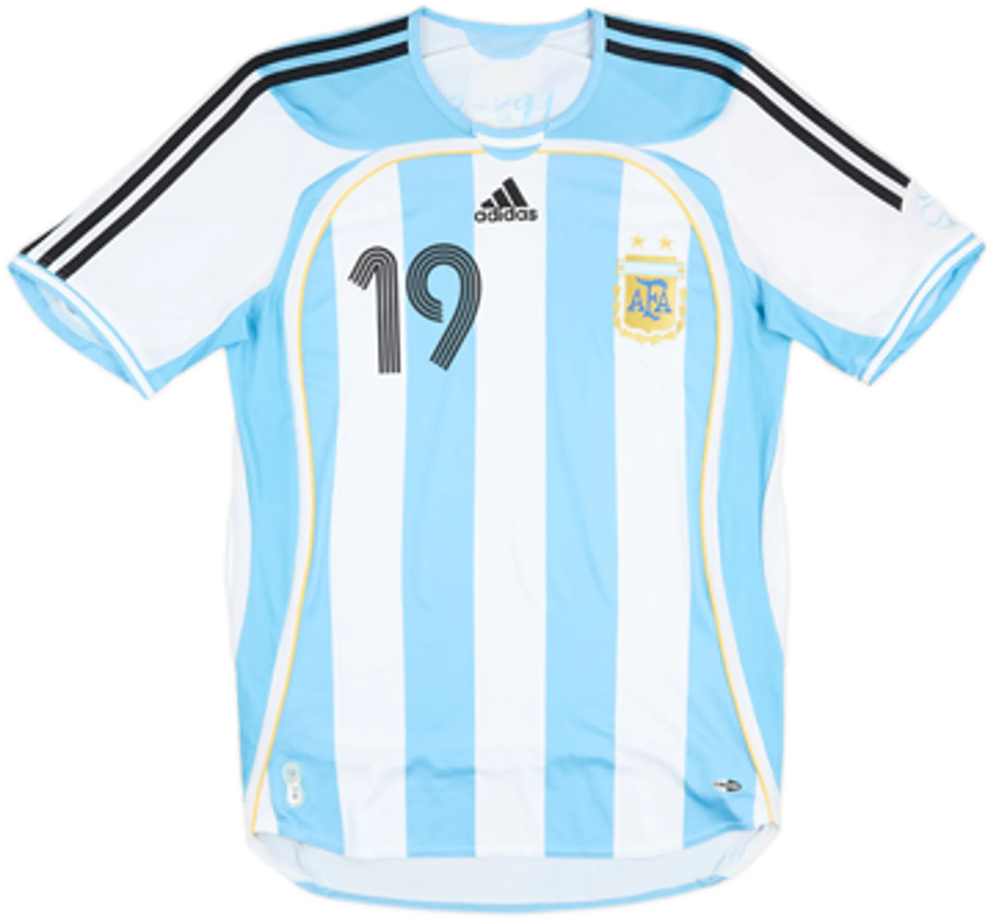 2005-07 Argentina Home Shirt Messi #19 - 10/10 - (S)