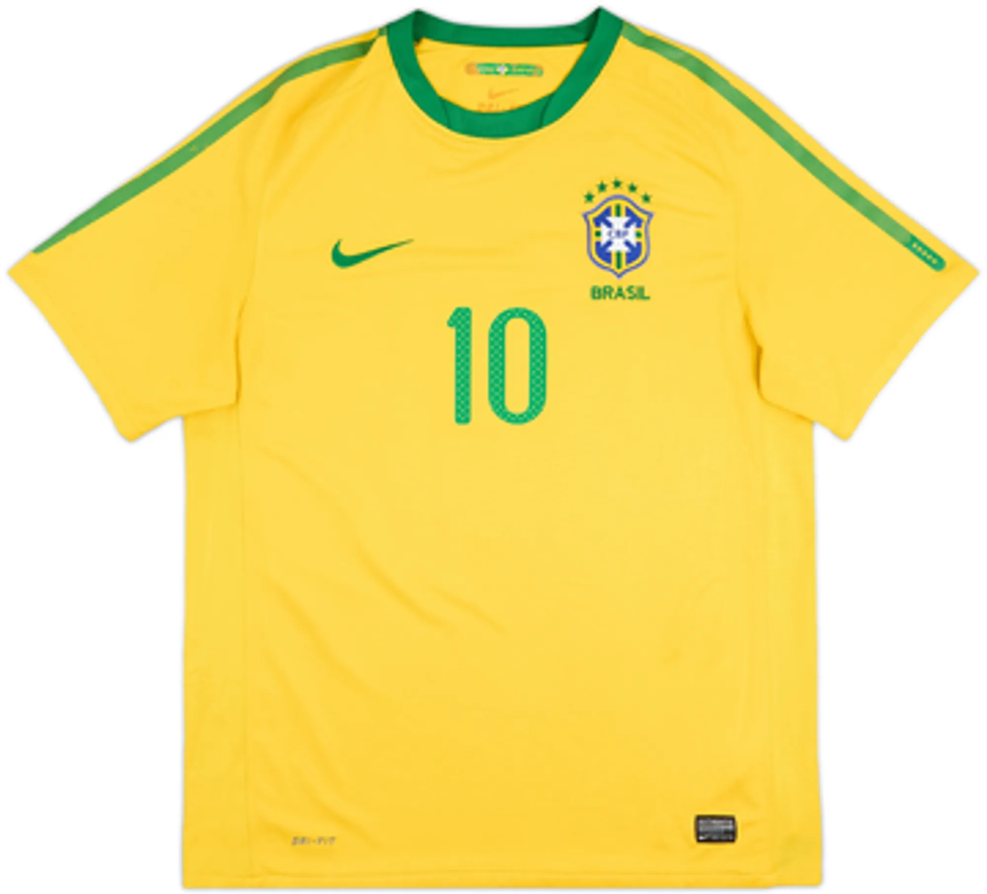 2010-11 Brazil Home Shirt Kaka #10 - 6/10 - (L)