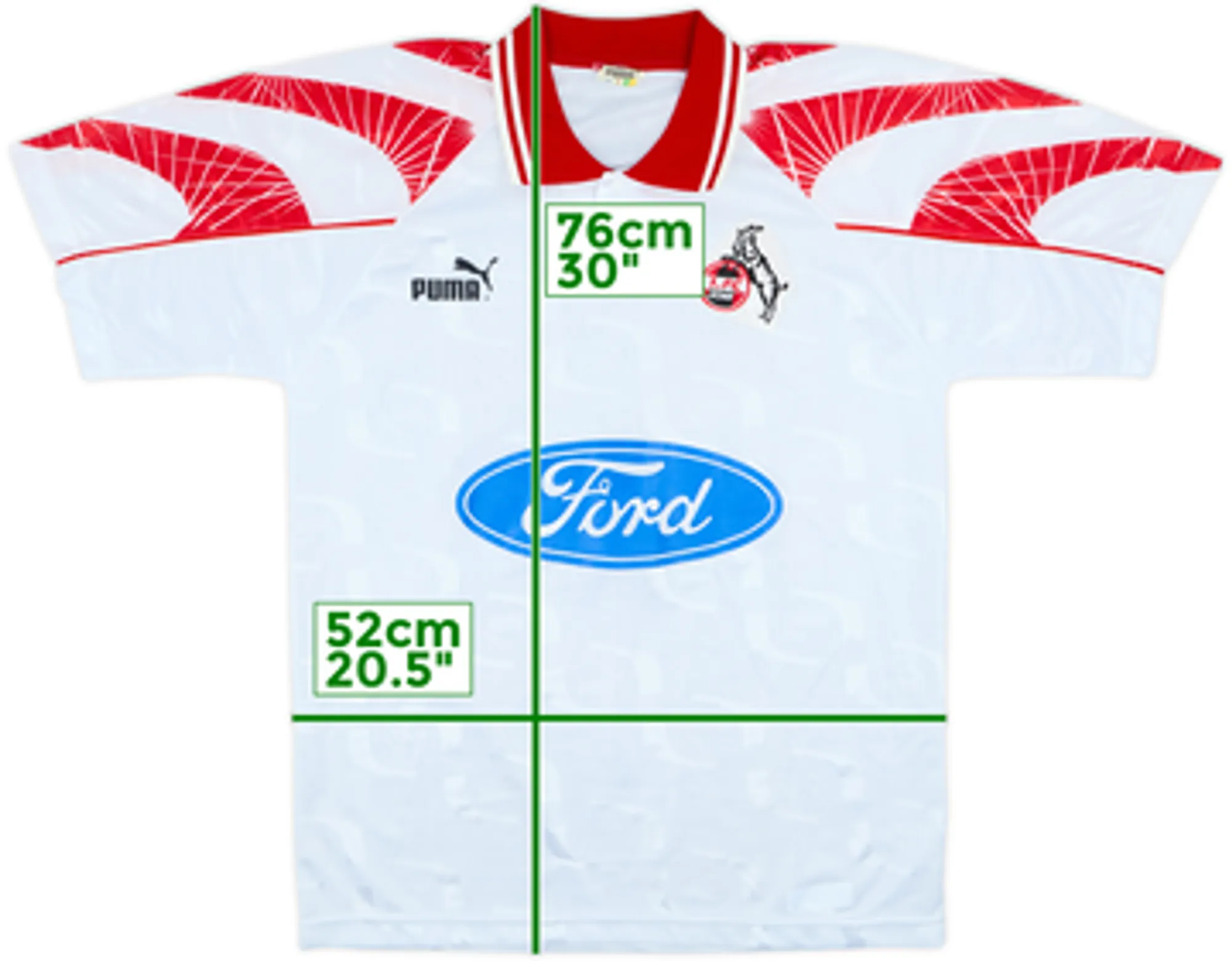 1996-97 FC Koln Home Shirt - 7/10 - (L)