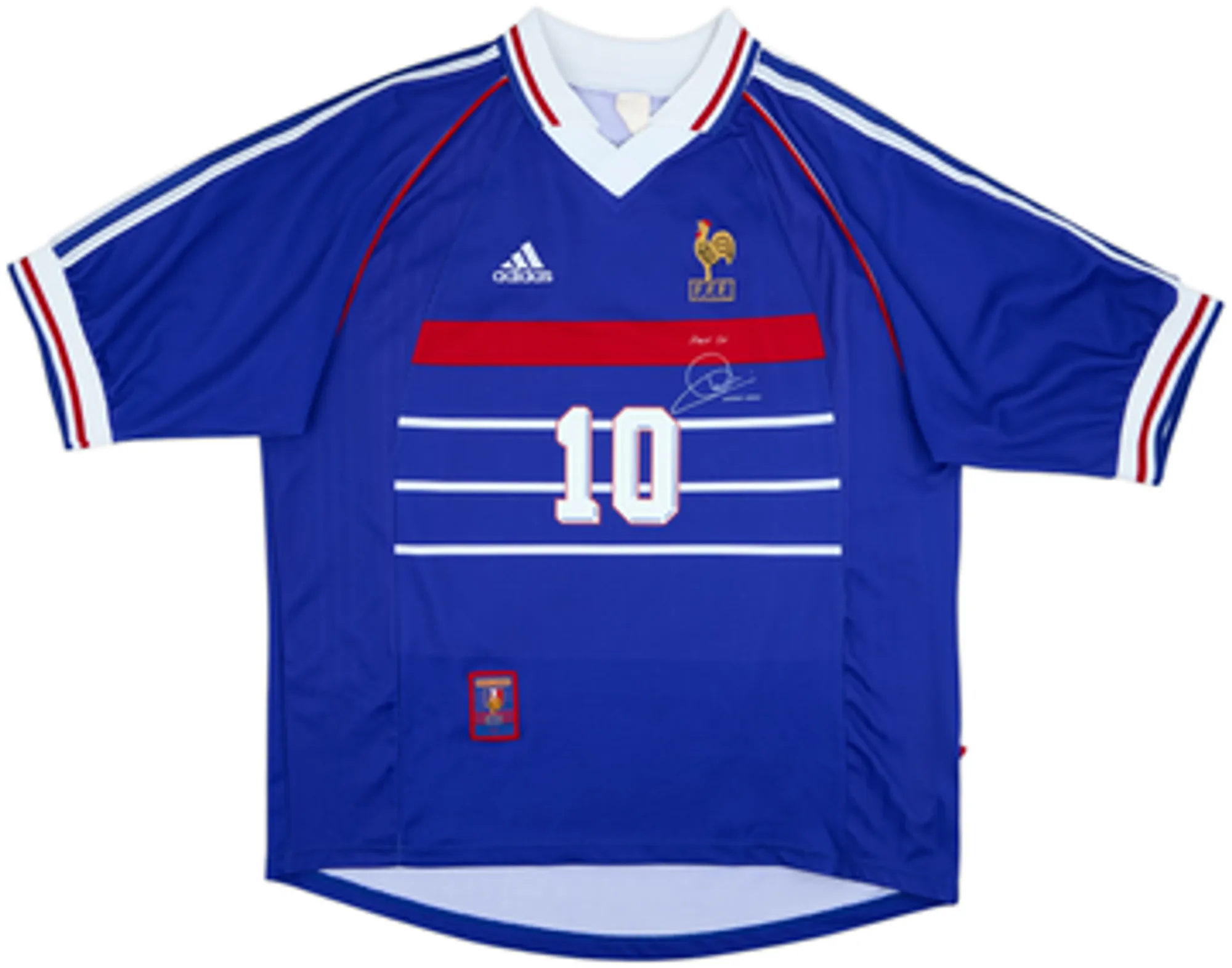 1998-00 France 'Pour Toi' Home Shirt Zidane #10 - 9/10 - (XL)