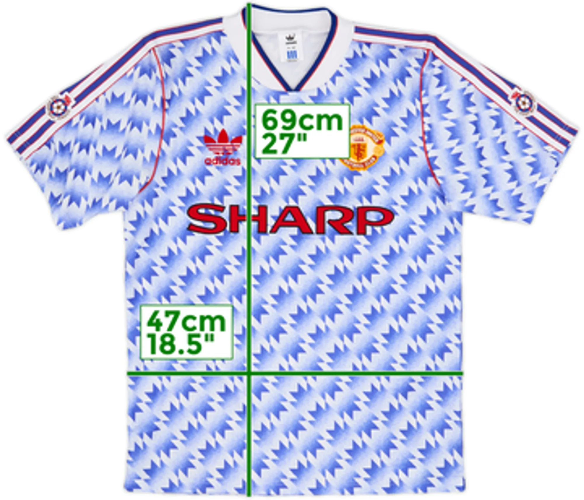 1990-92 Manchester United Away Shirt #7 - 9/10 - (S)