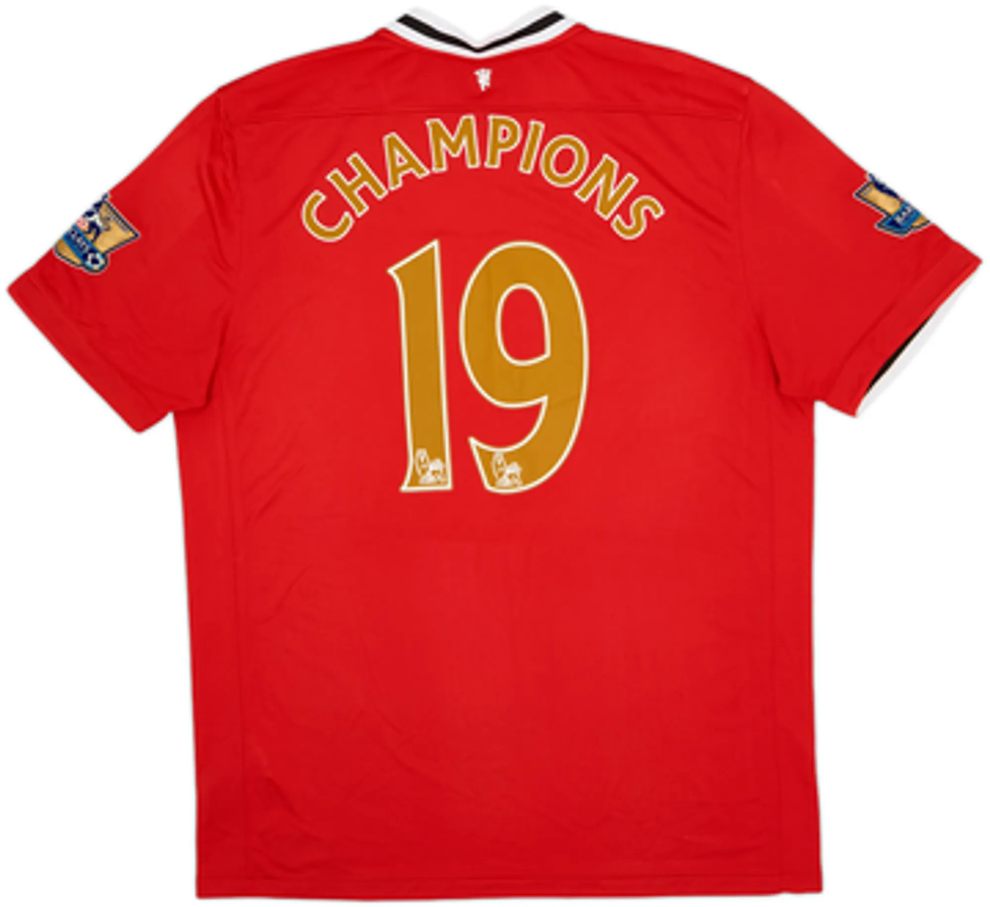 2011-12 Manchester United Home Shirt Champions #19 - 9/10 - (XL)