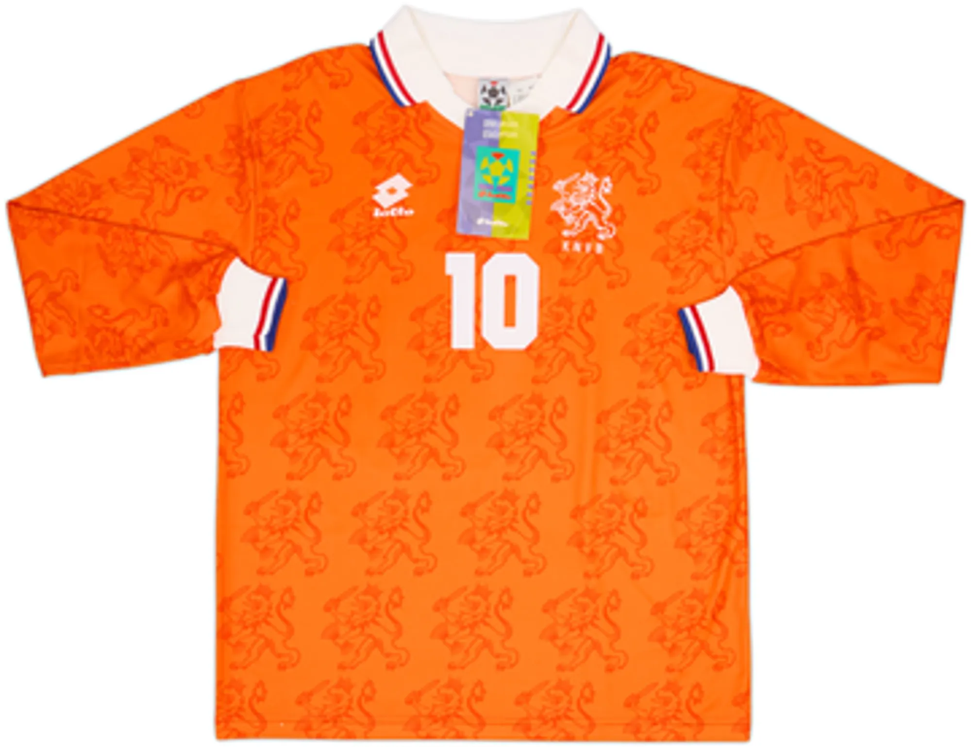 1994 Netherlands Player Issue Home L/S Shirt Bergkamp #10 (L)