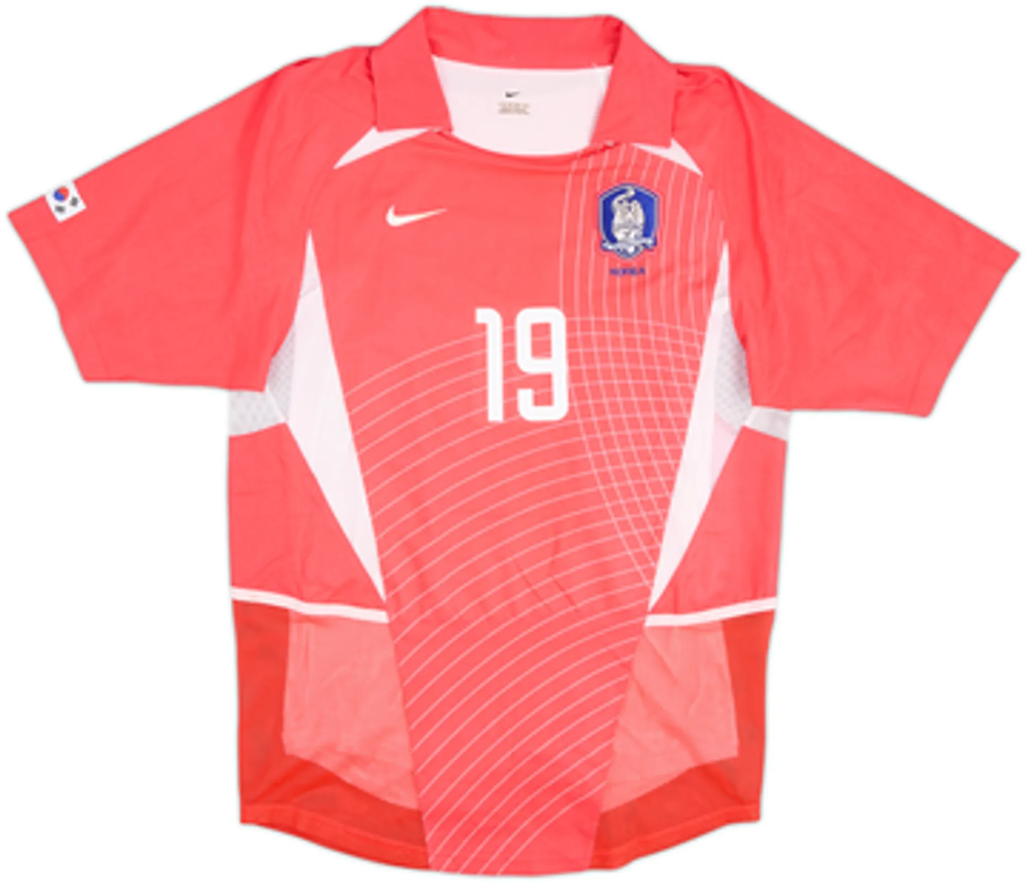 2002-03 South Korea Player Issue Home Shirt J.H.Ahn #19 - 7/10 - (L)