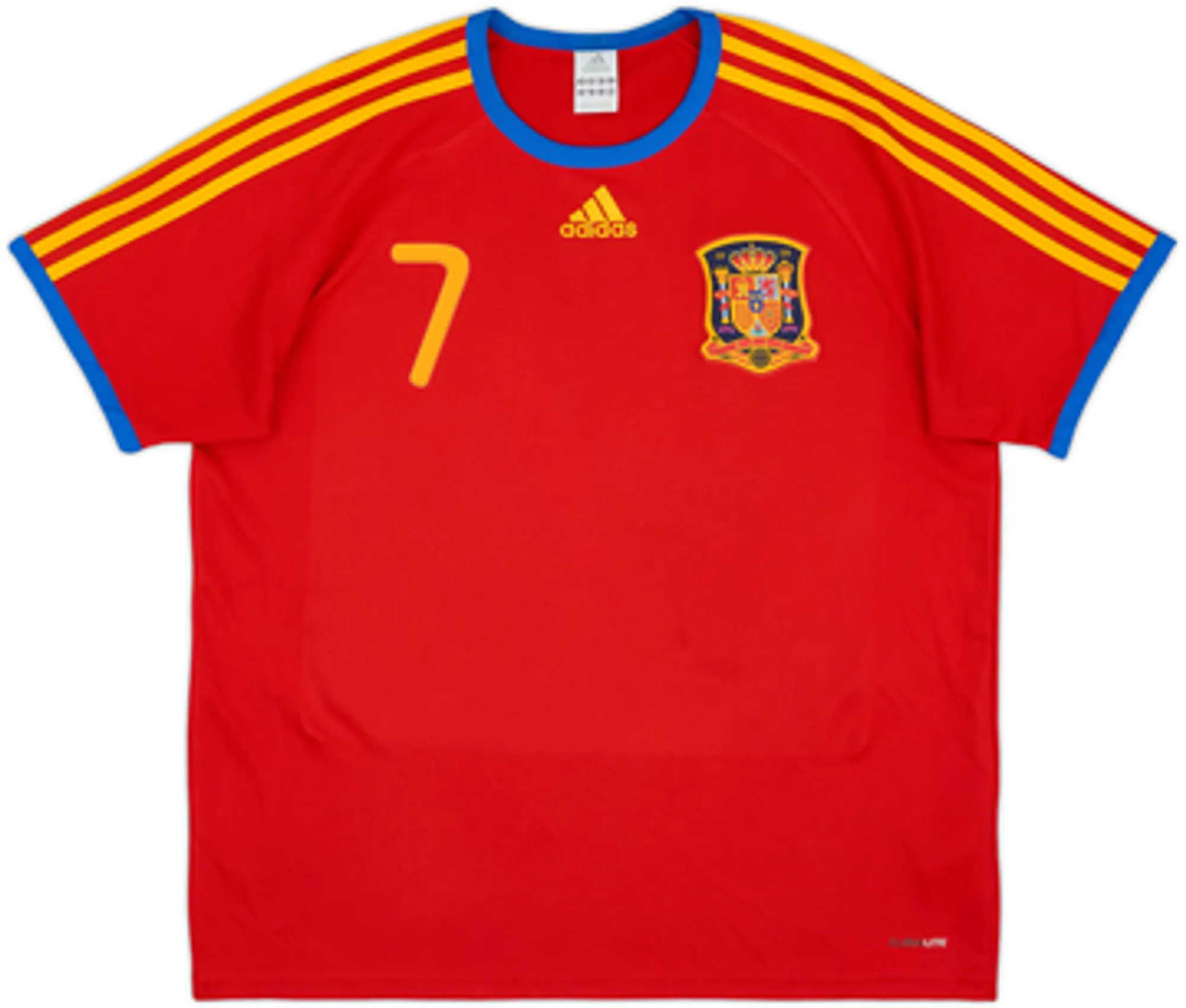 2009-10 Spain Basic Home Shirt David Villa #7 - 9/10 - (M)
