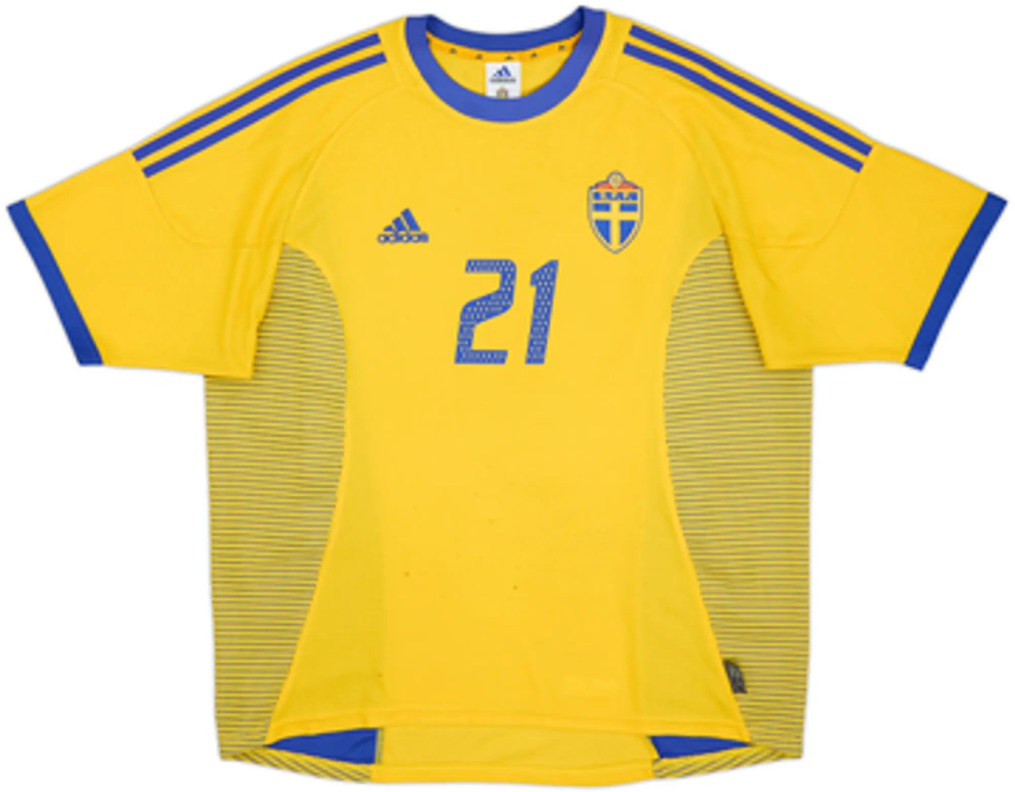 2002-03 Sweden Home Shirt Ibrahimovic #21 - 7/10 - (XL)