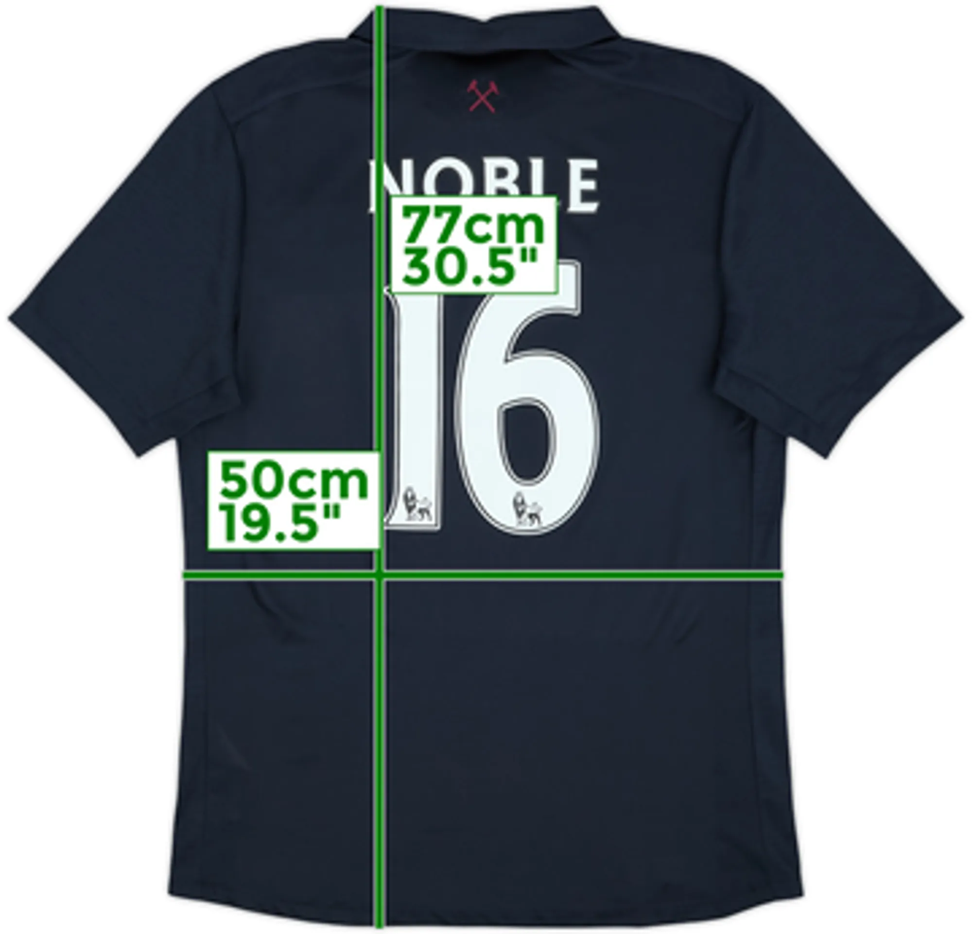 2016-17 West Ham "TIWFC" Third Shirt Noble #16 - 9/10 - (M)