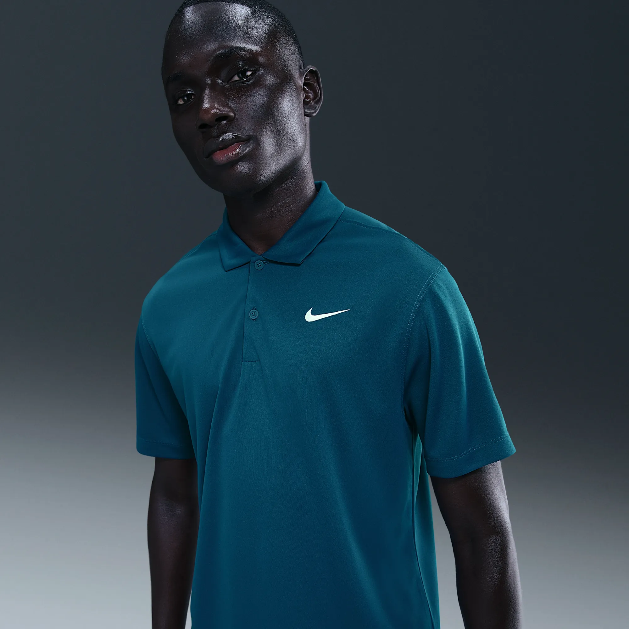 NikeCourt Dri-FIT Men's Tennis Polo - Blue - Polyester