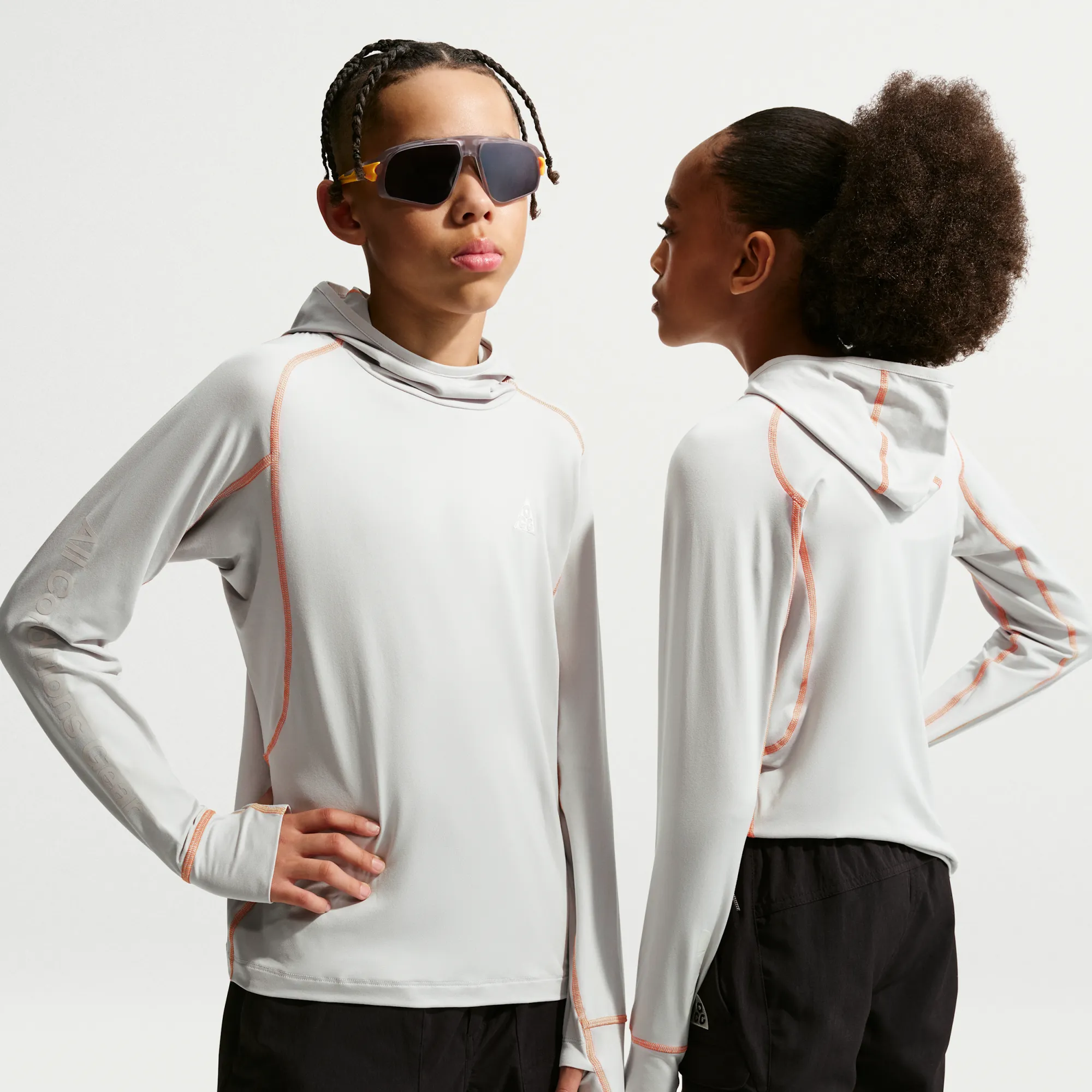 Nike ACG Older Kids' UV Long-Sleeve Top - Grey - Polyester/Elastane
