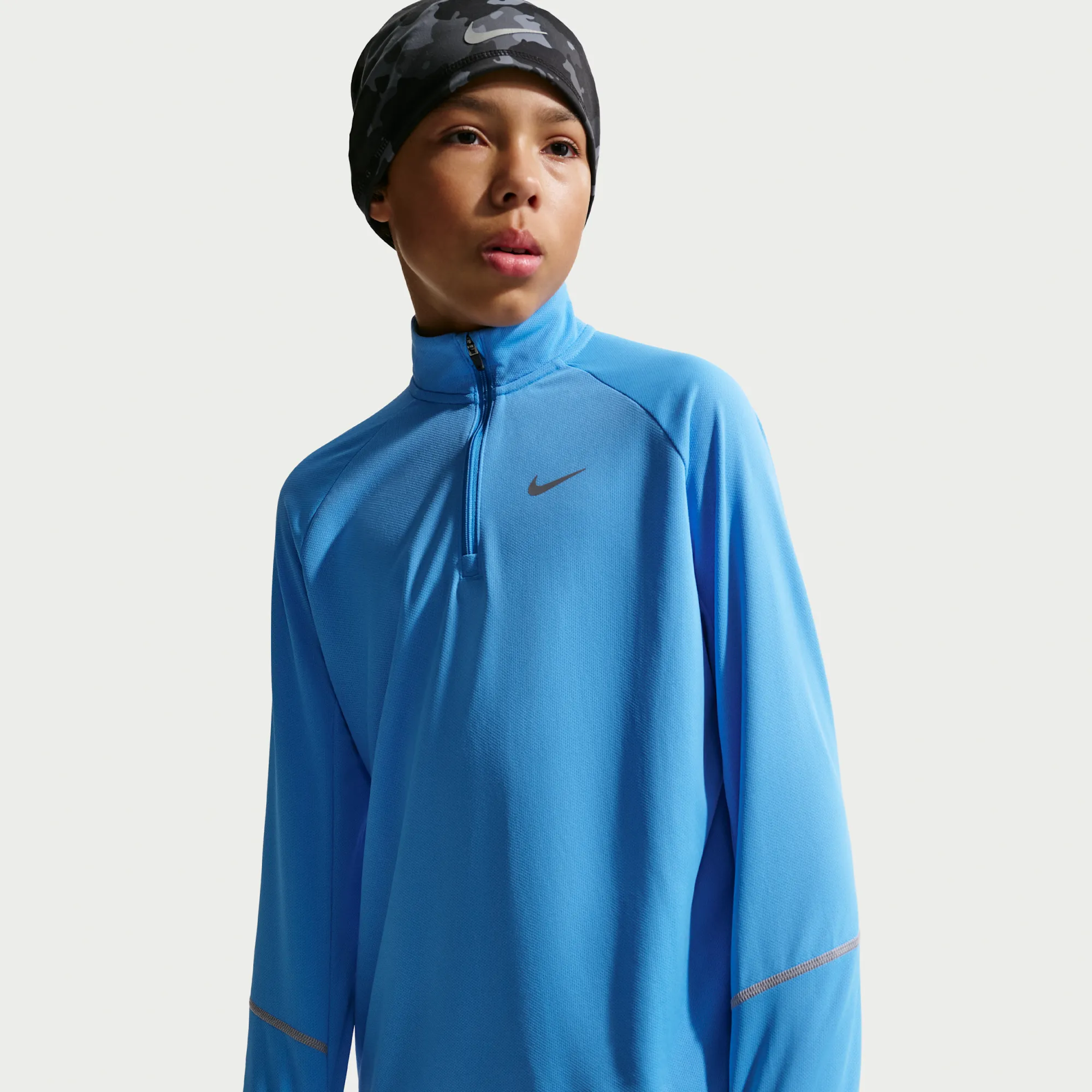 Nike Miler Older Kids' Dri-FIT 1/2-Zip Top - Blue - Polyester/Elastane