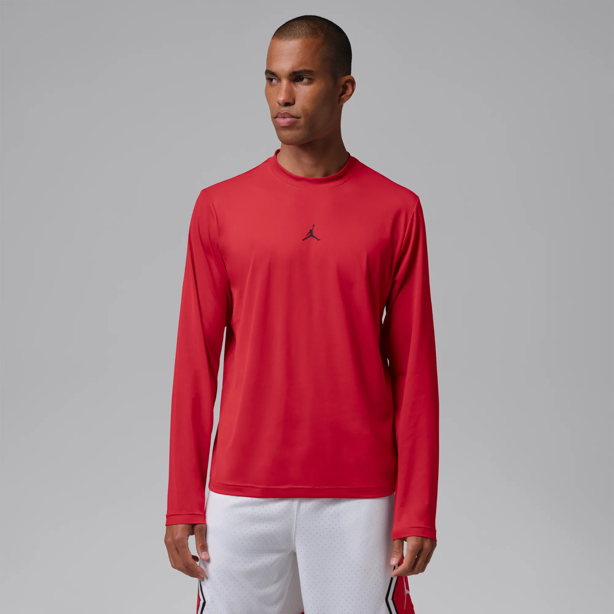 Nike Jordan Sport Essentials Men's Dri-FIT Long-Sleeve Top - Red - Polyester