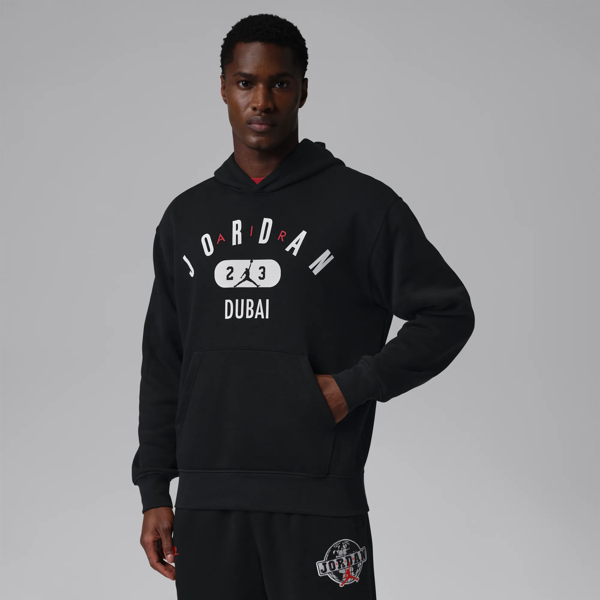 Nike Jordan Men's Dubai Fleece Pullover Hoodie - Black - Fleece