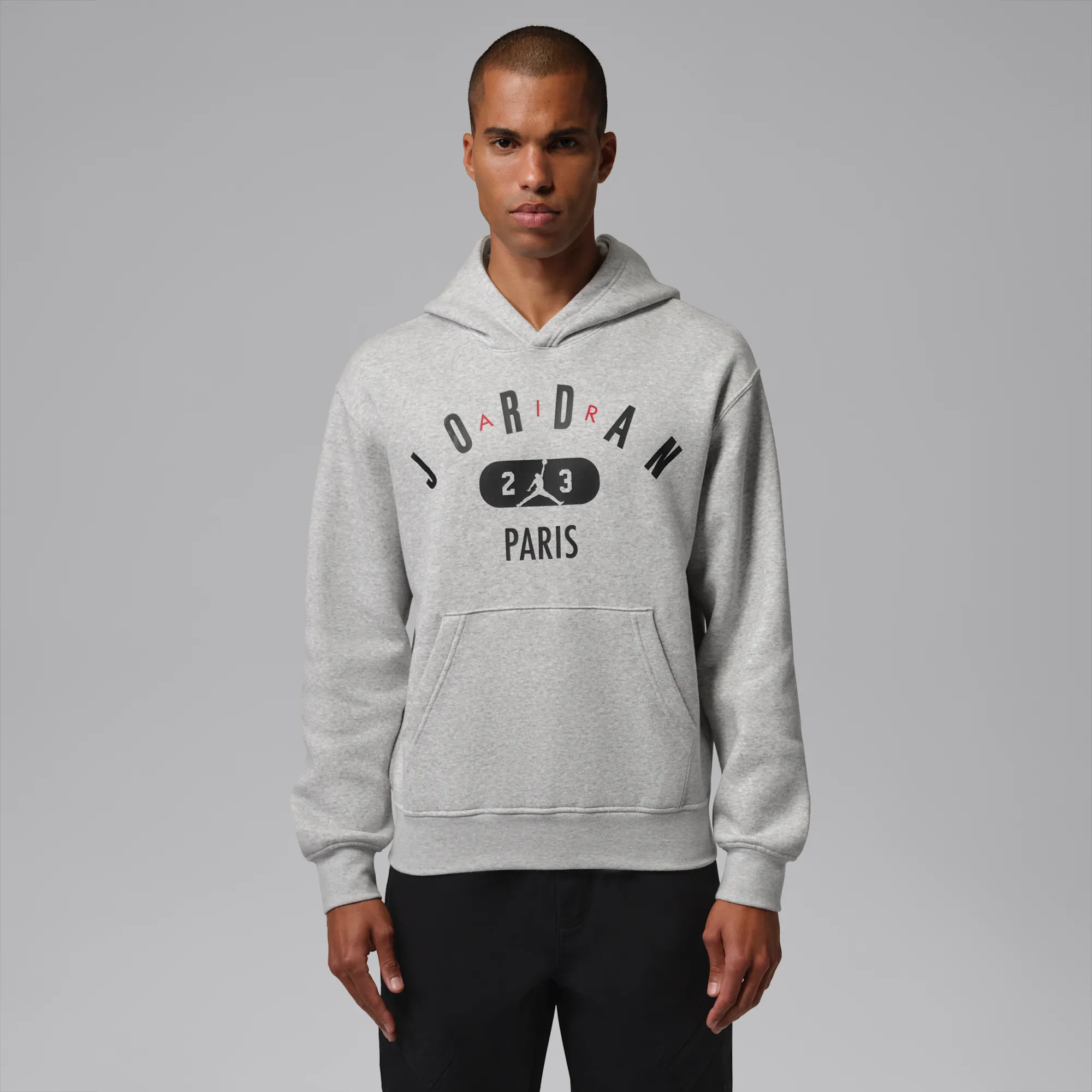 Nike Jordan Men's Paris Fleece Pullover Hoodie - Grey - Fleece