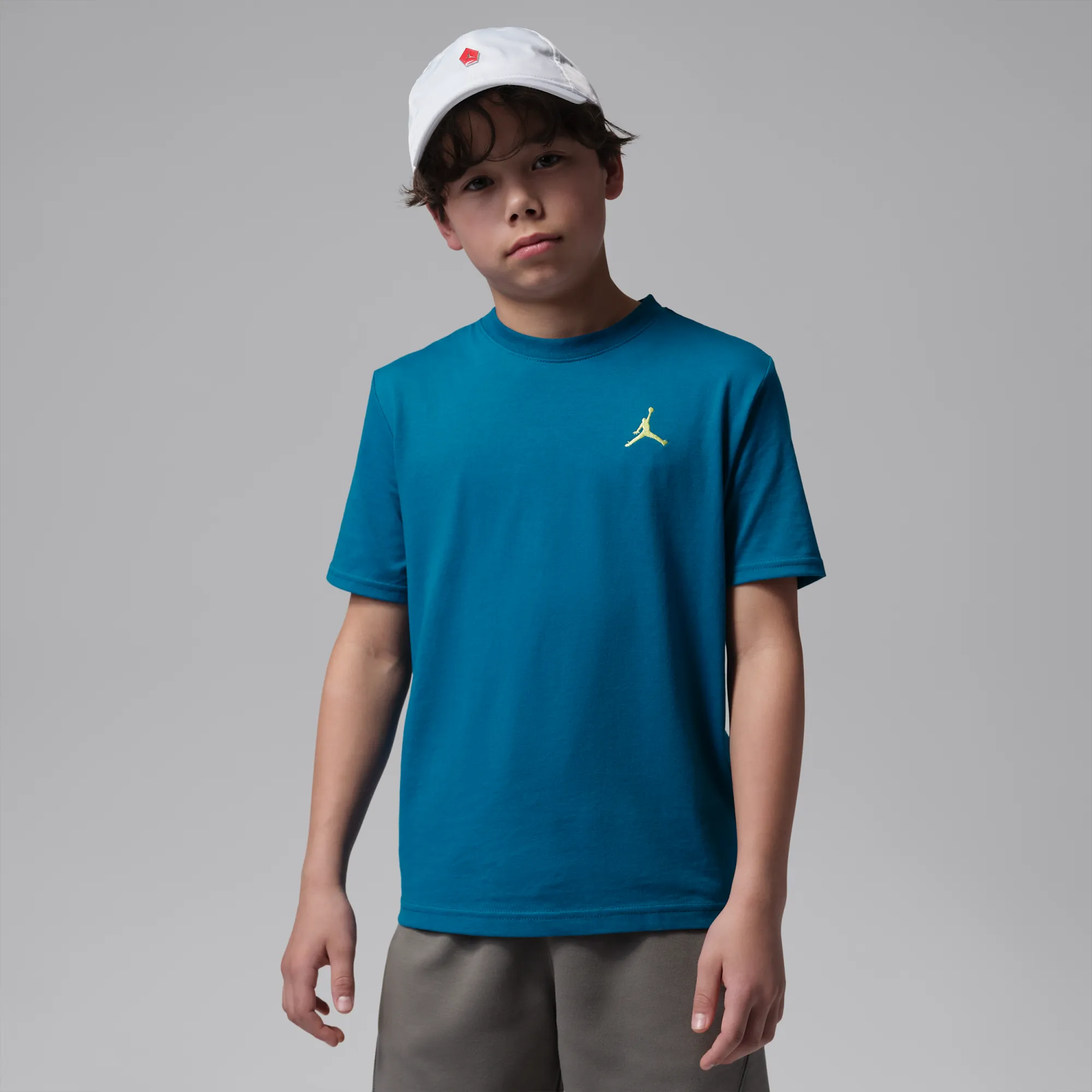 Nike Jordan Older Kids' Jumpman Air Embroidered T-Shirt - Blue