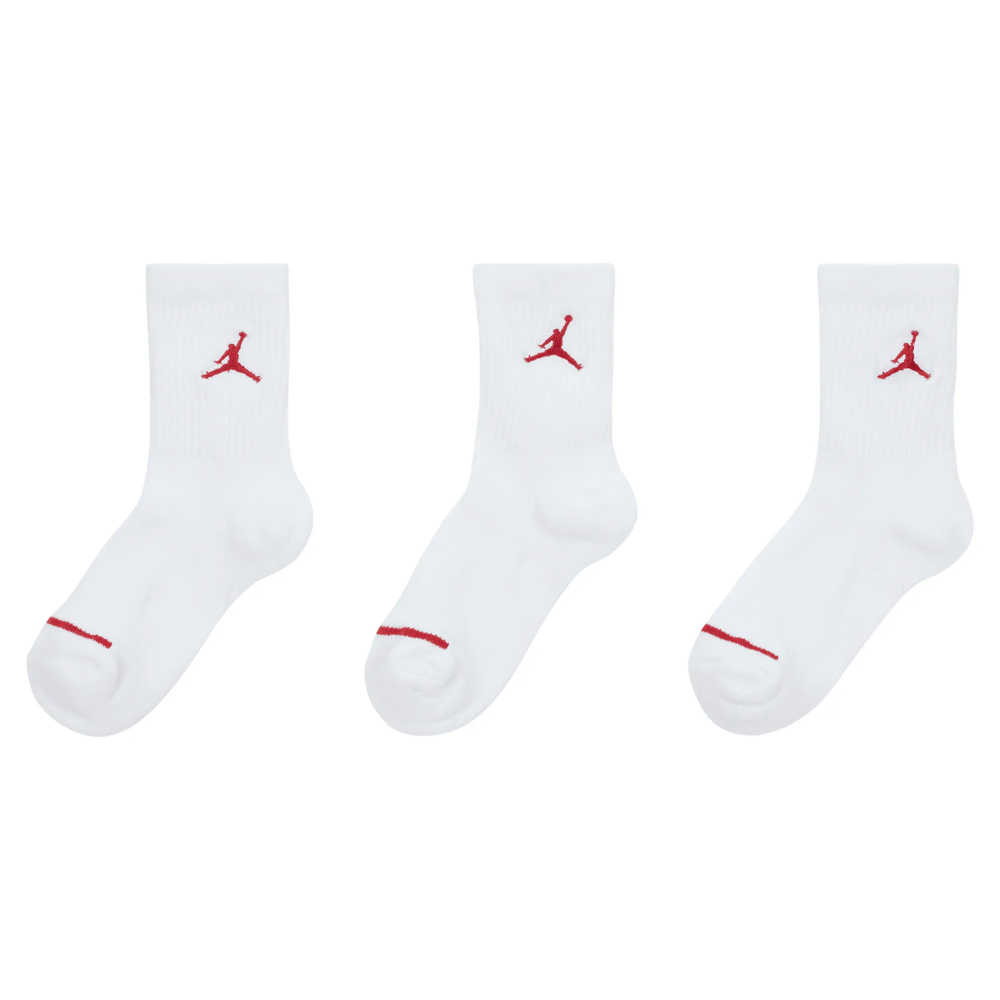 Nike Jordan Jumpman Younger Kids' Cushioned Crew Socks - White