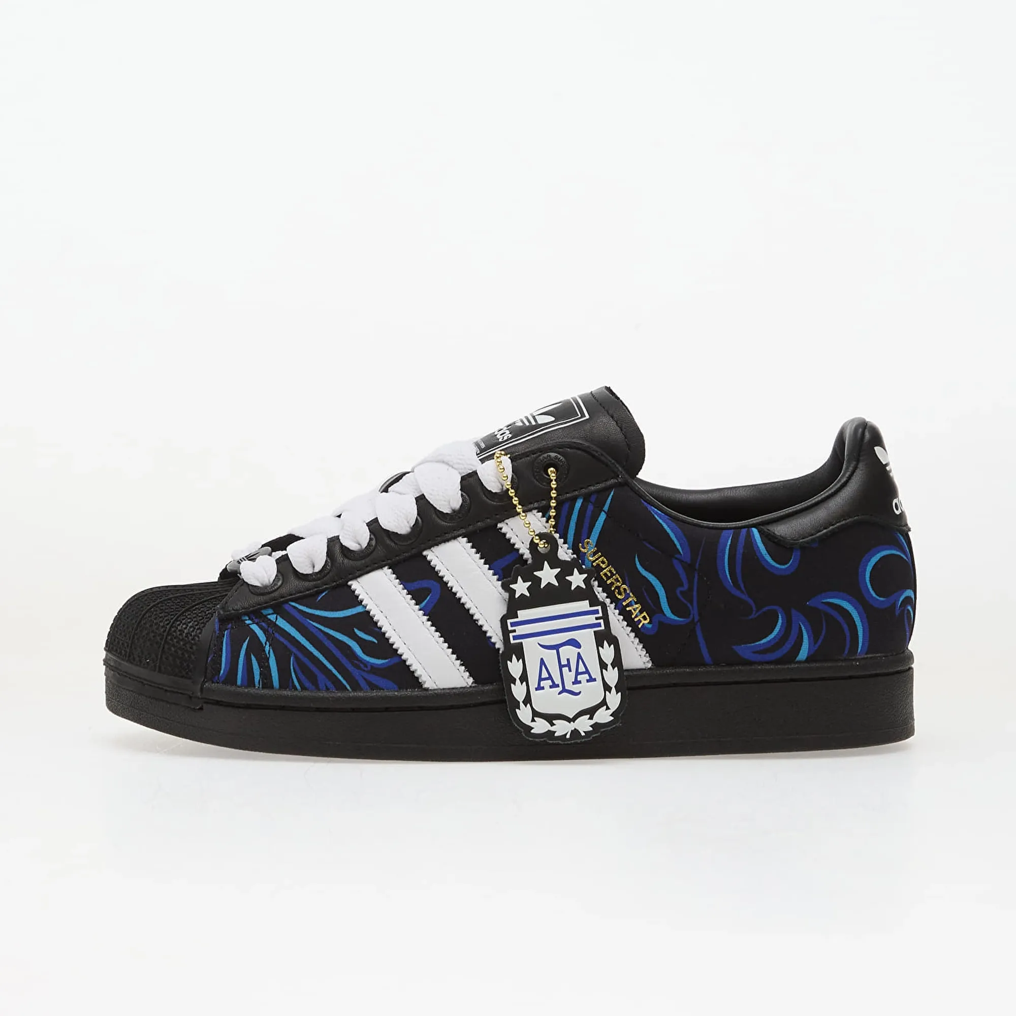 Sneakers Adidas Superstar Ii Afa Away Core Black/ Ftw White/ Lucid Blue Eur 45 1/3