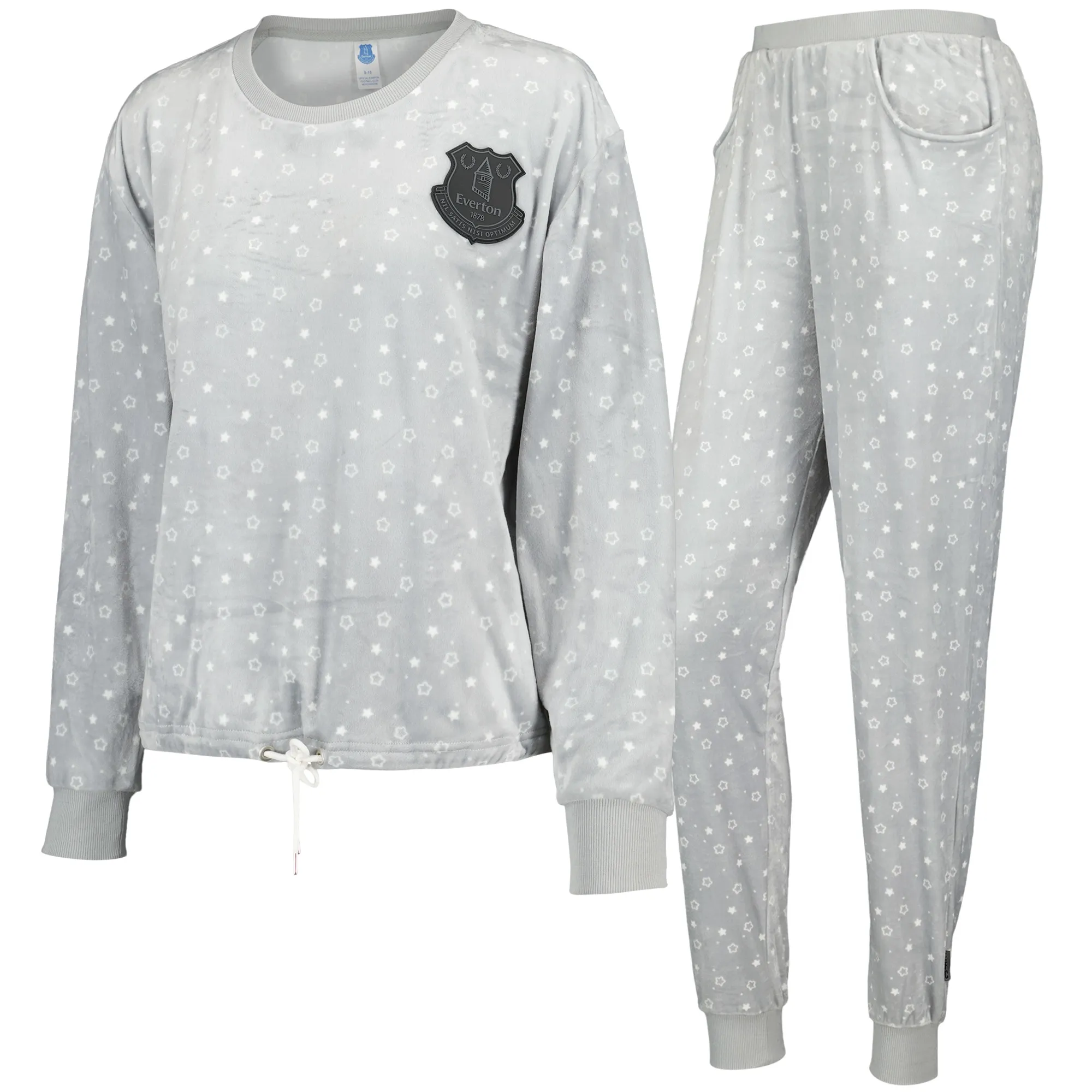 Everton Star Print Fleece Pyjamas - Grey - Womens