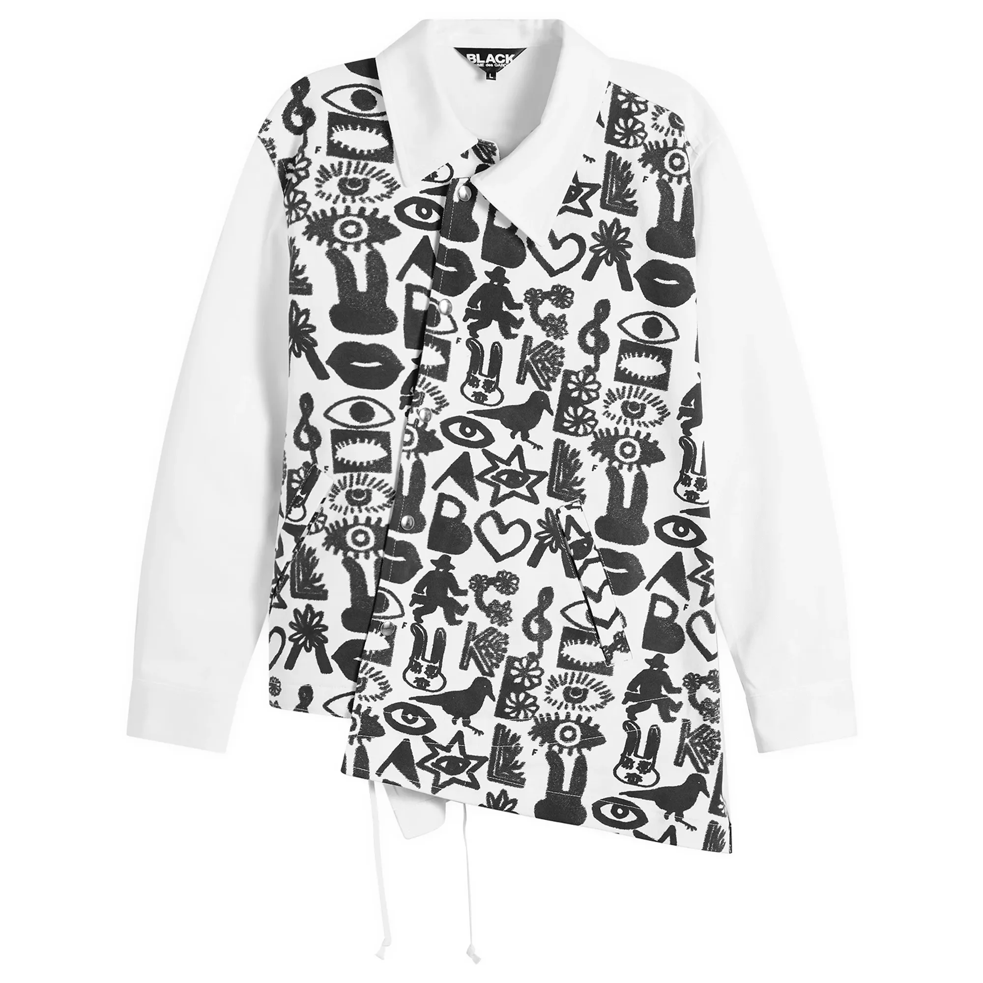 Comme des Garçons Black Men's Cotton Jacket White/Black