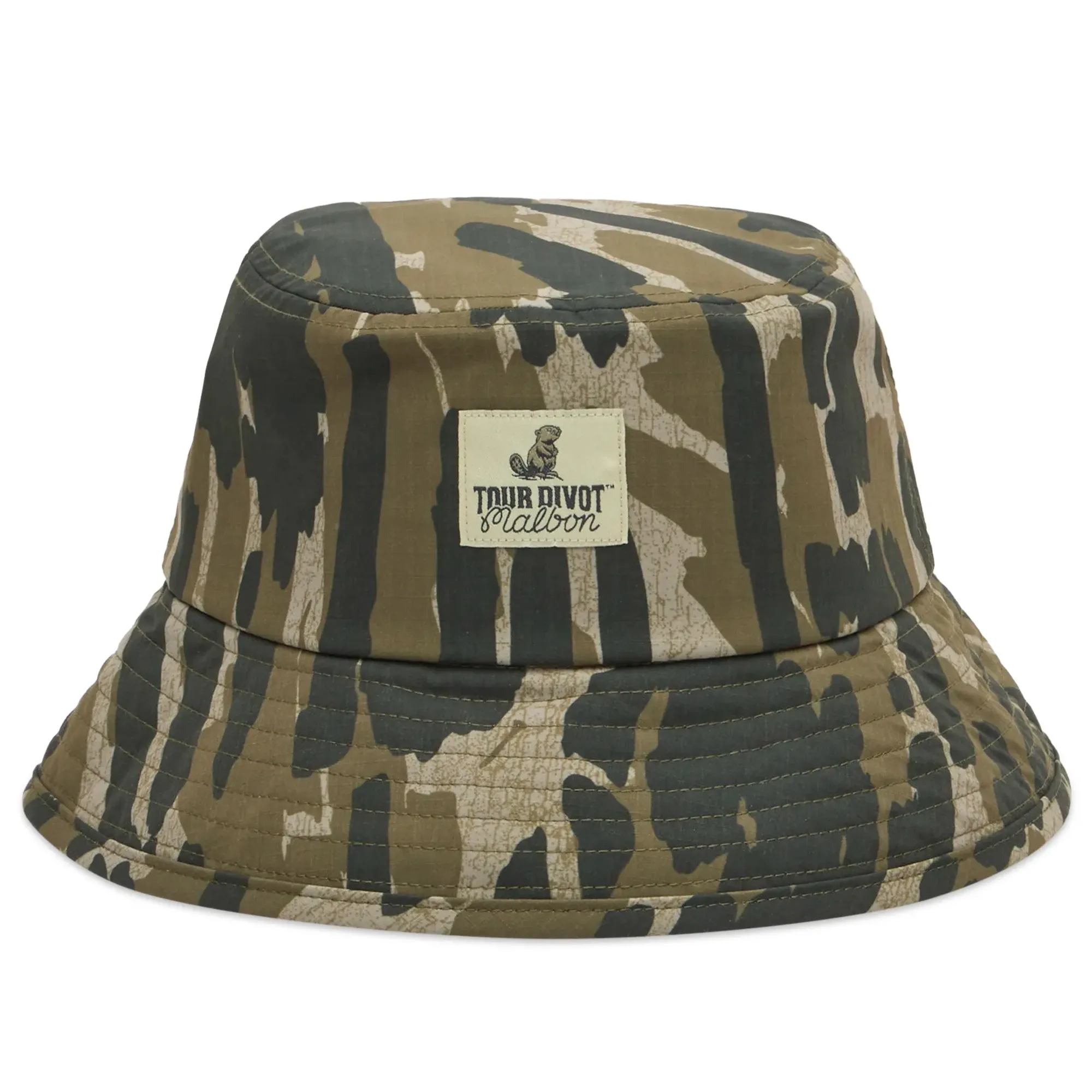 Malbon Men's Tour Divot Camo Bucket Hat Bark Camo